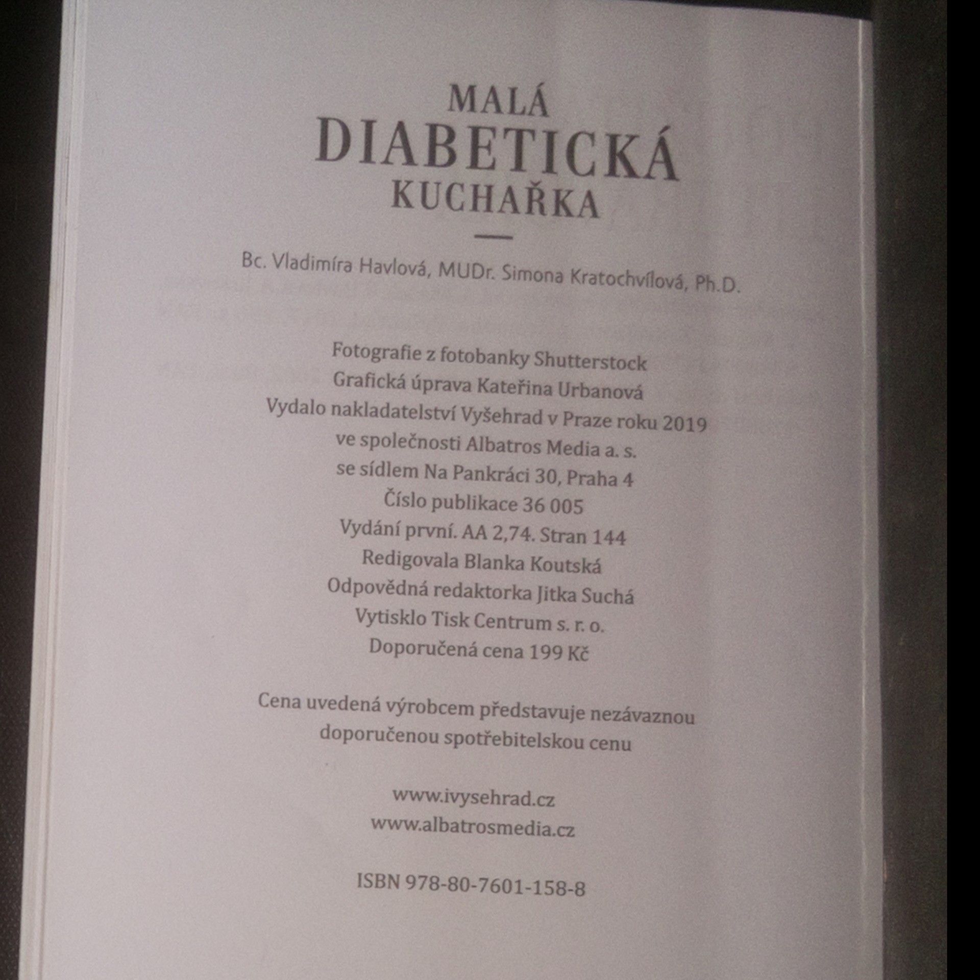 Vladimíra Havlová Malá diabetická kuchařka