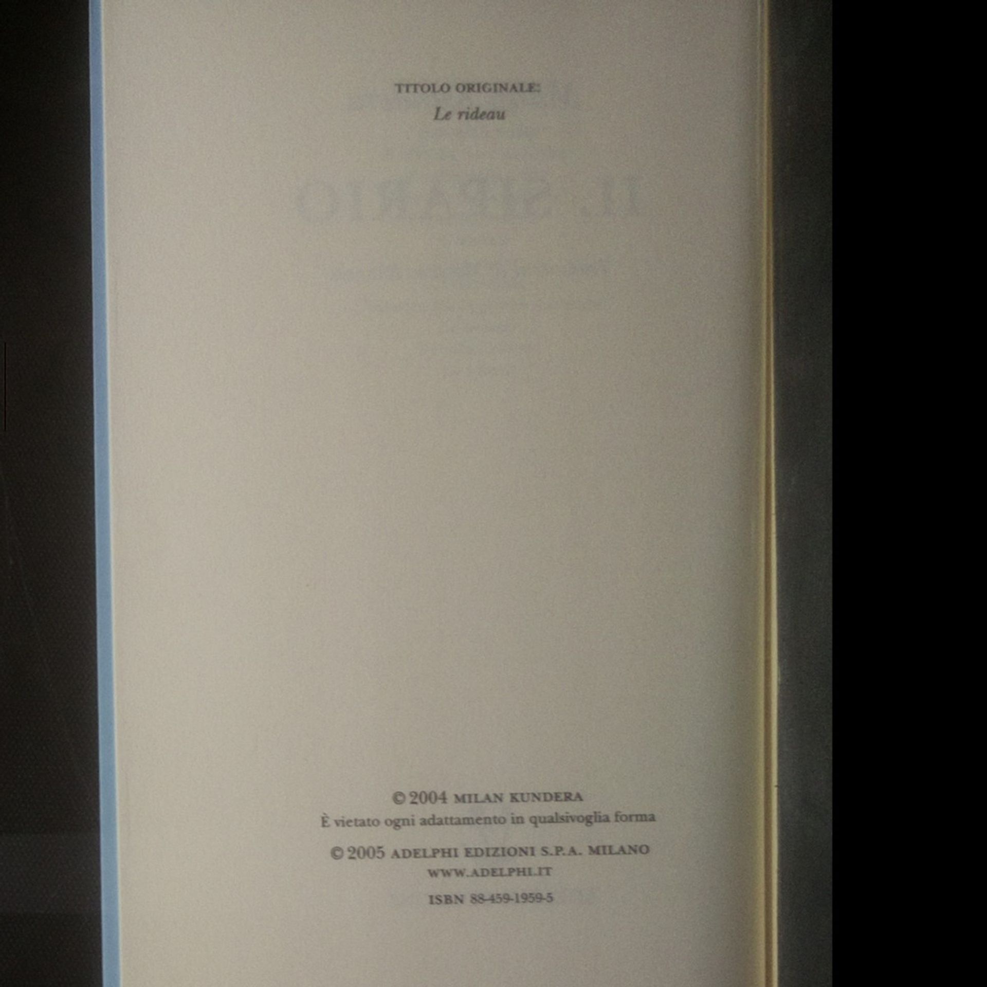Milan Kundera Il sipario