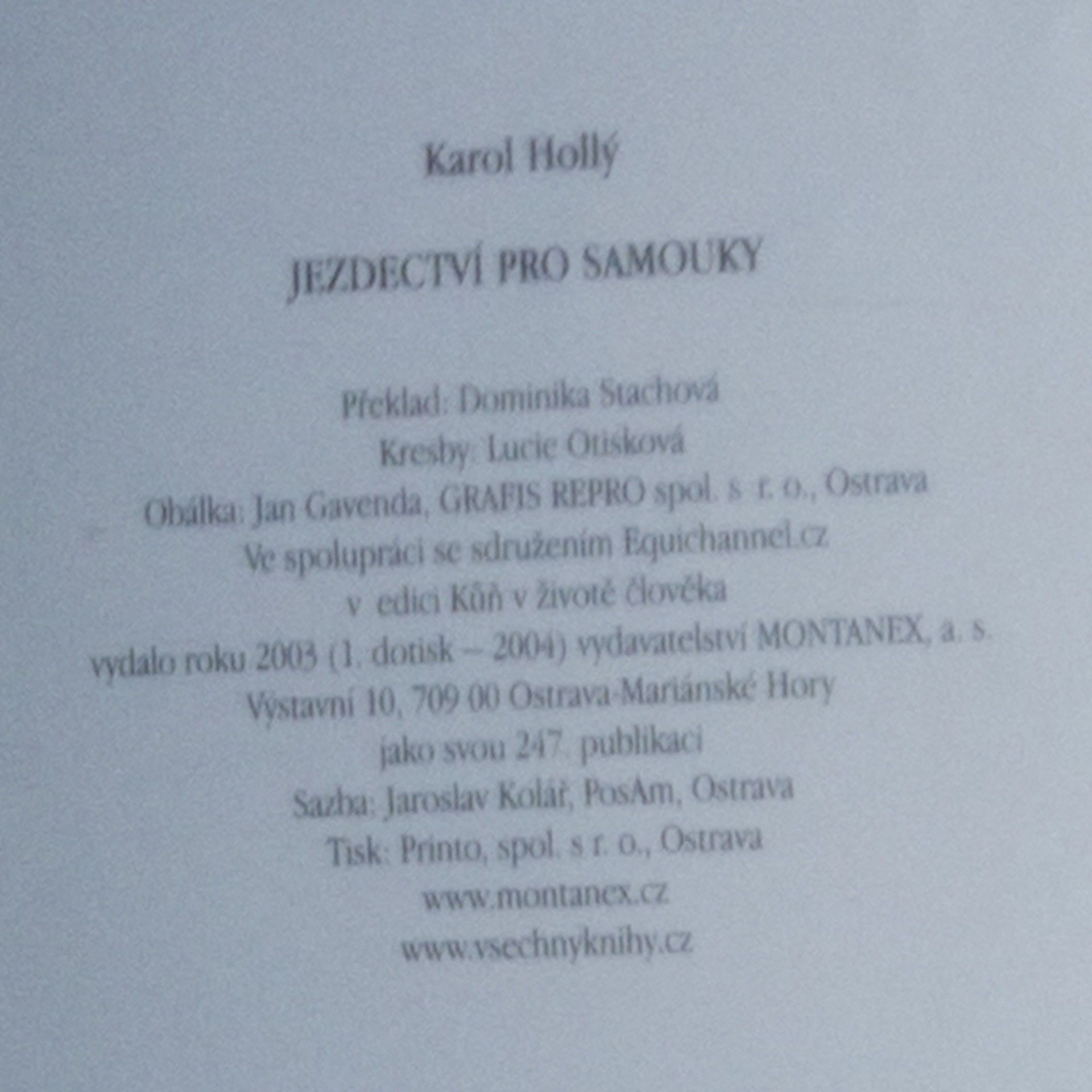 Karol Hollý Jezdectví pro samouky