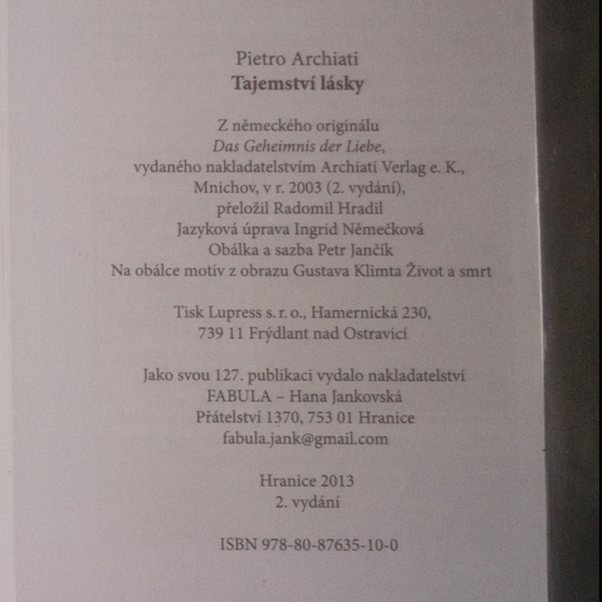 Pietro Archiati Tajemství lásky