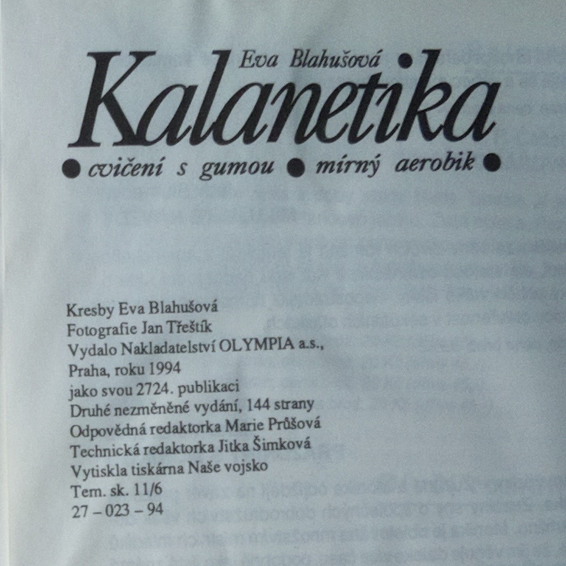 Eva Blahušová Kalanetika. Cvičení s gumou