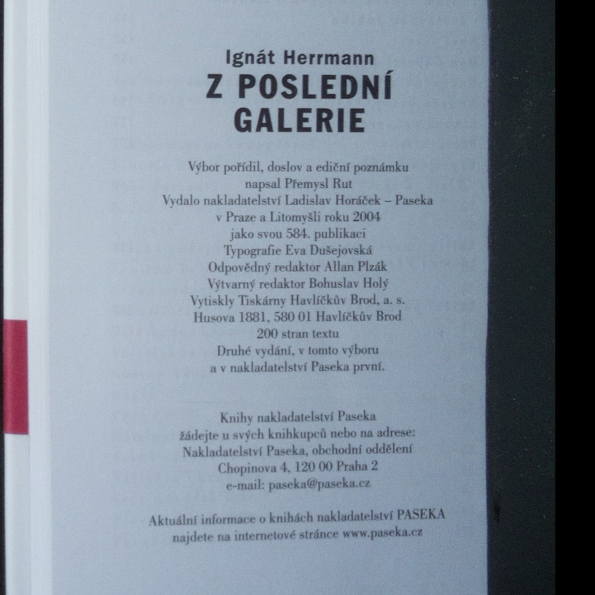Ignát Herrmann Z poslední galerie: Kritické šlehy Vavřince Lebedy