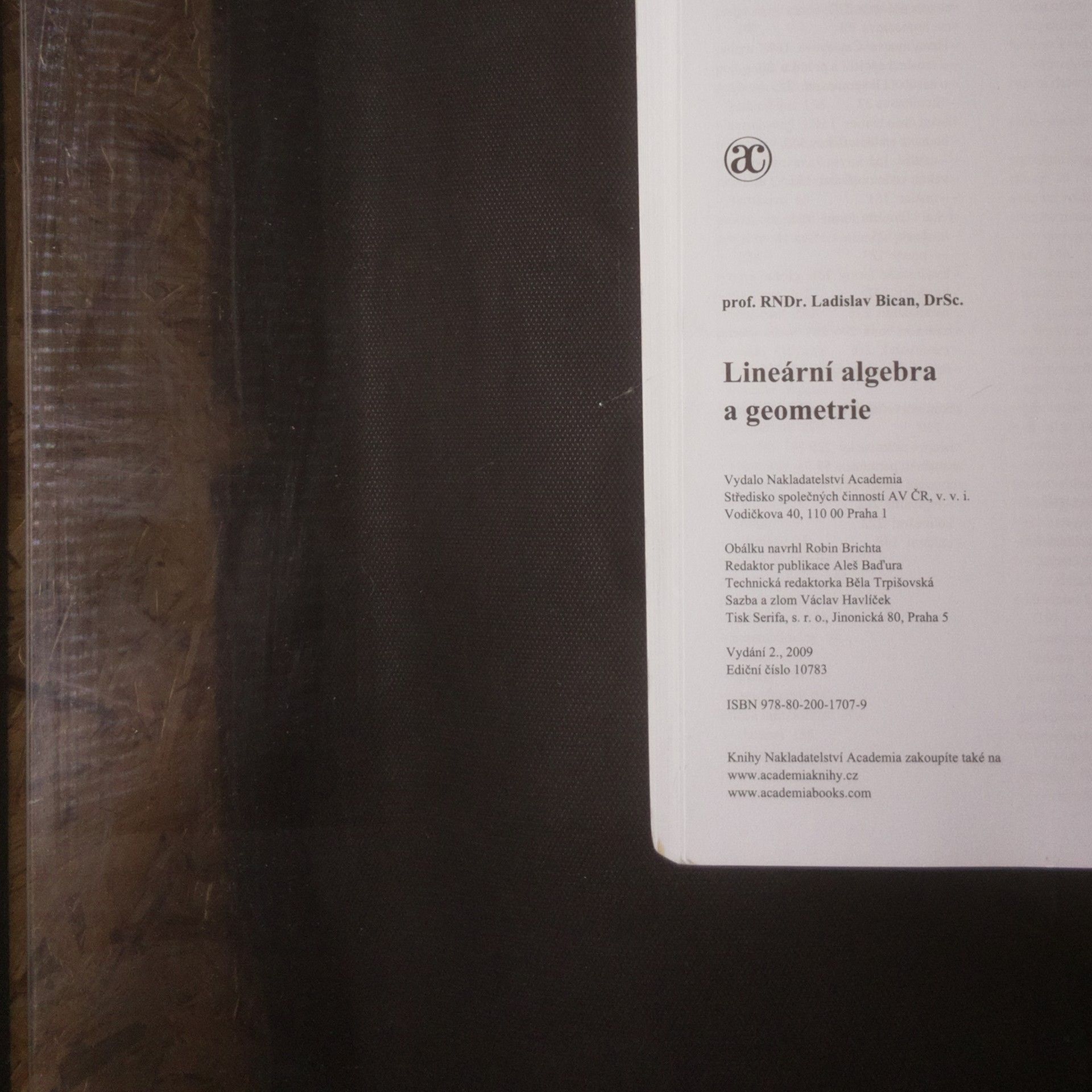 Ladislav Bican Lineární algebra a geometrie