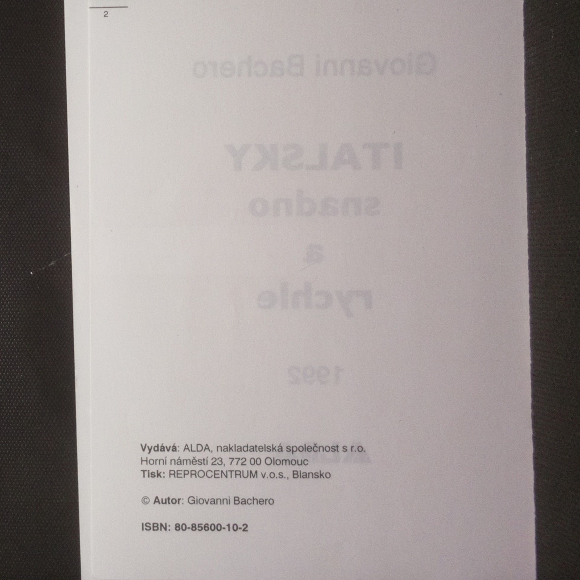 Giovanni Bachero Italsky snadno a rychle. Učebnice italštiny