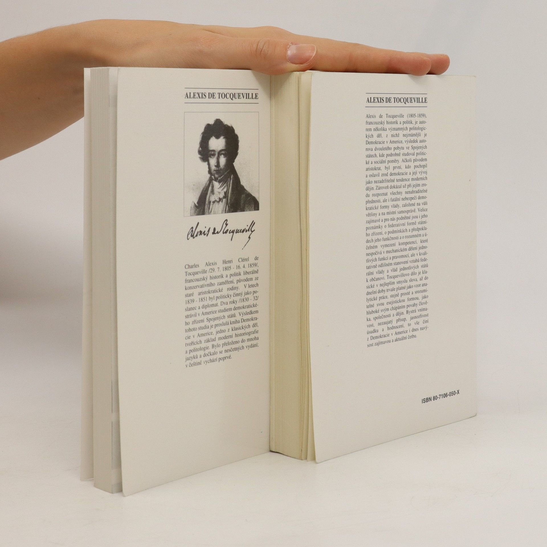Alexis de Tocqueville Demokracie v Americe I. a II. díl