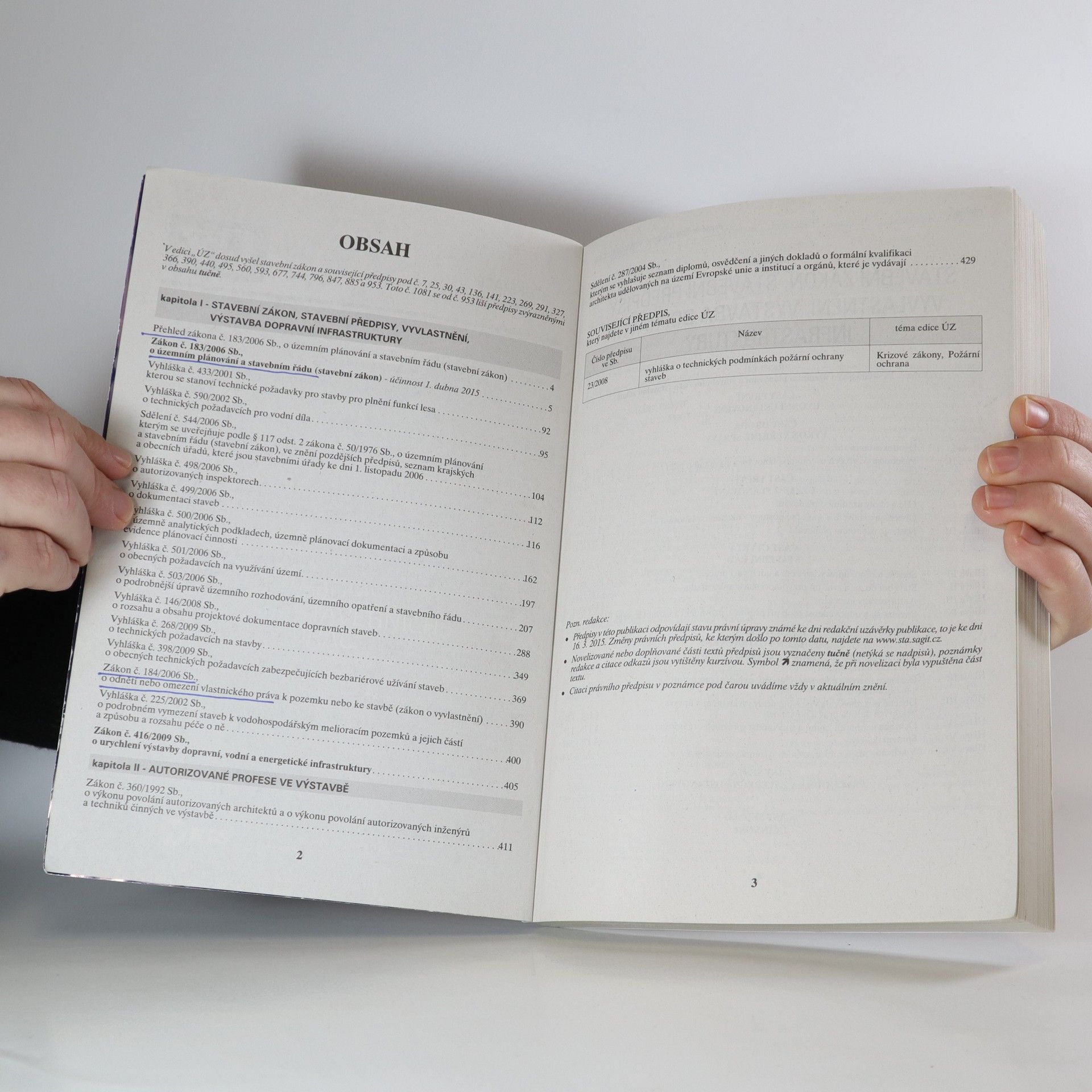 Autores varios Stavební zákon a vyhlášky. Novela stavebního zákona od 1. 4. 2015
