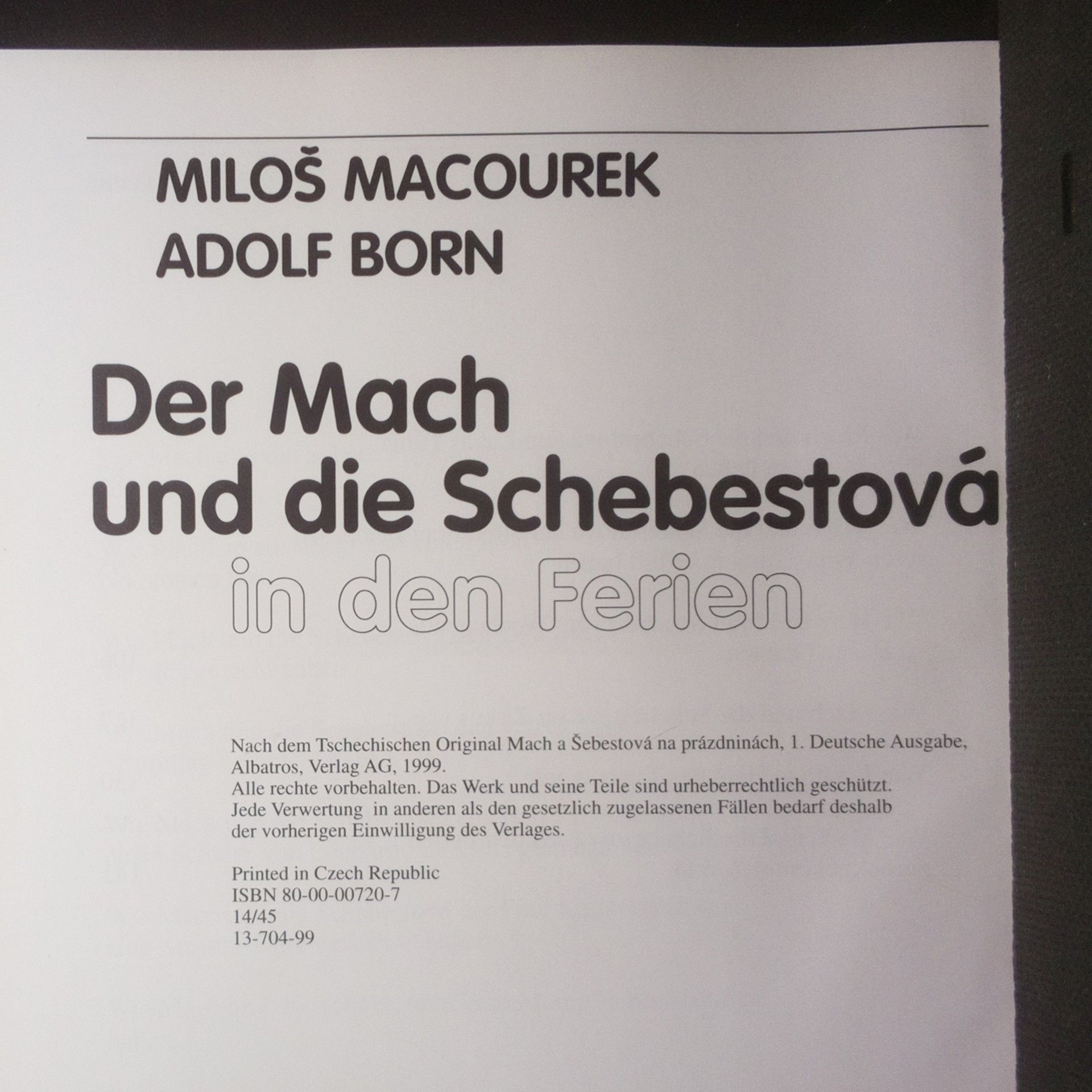 Miloš Macourek Der Mach und die Schebestová in den Ferien