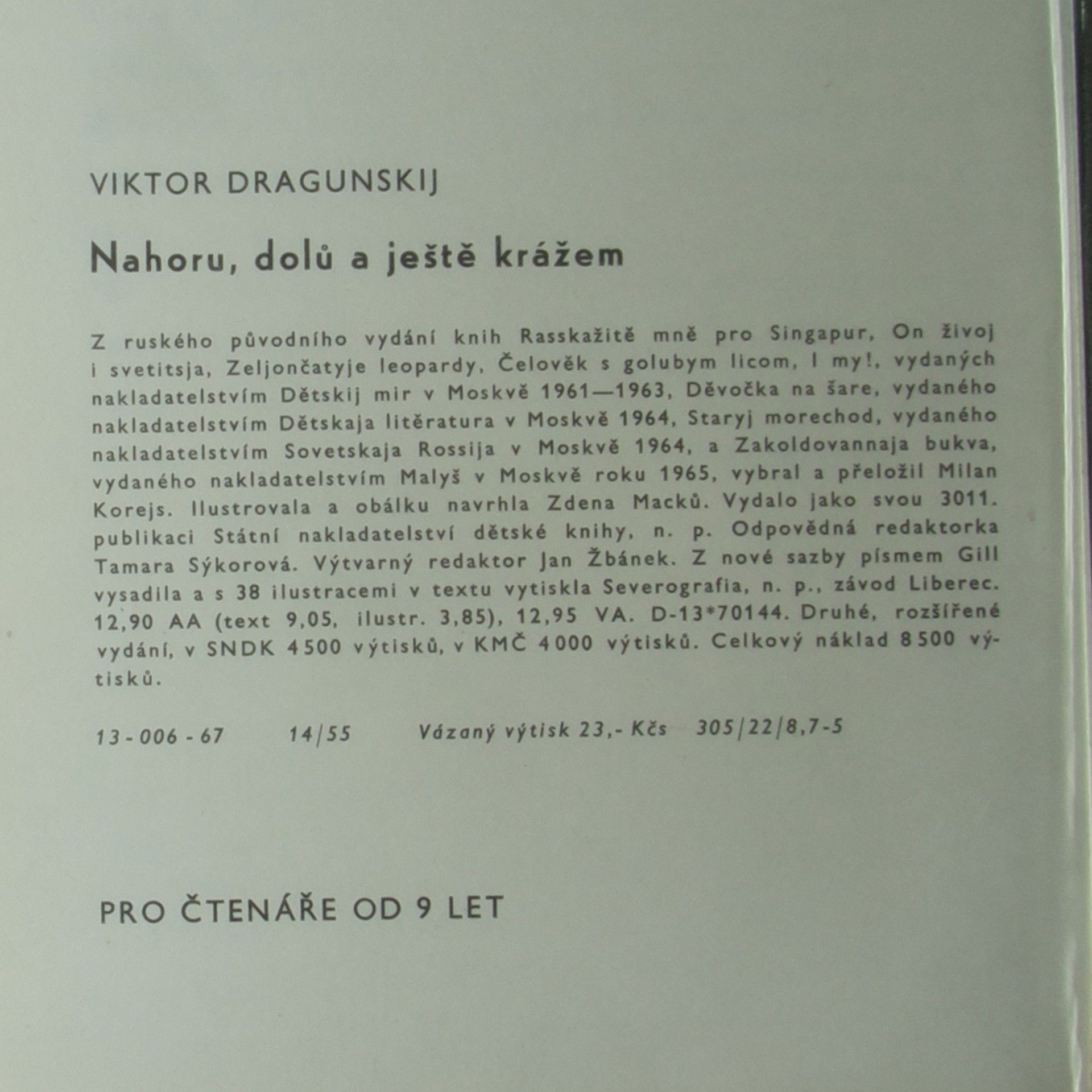Viktor Juzefovič Dragunskij Nahoru, dolů a ještě krážem
