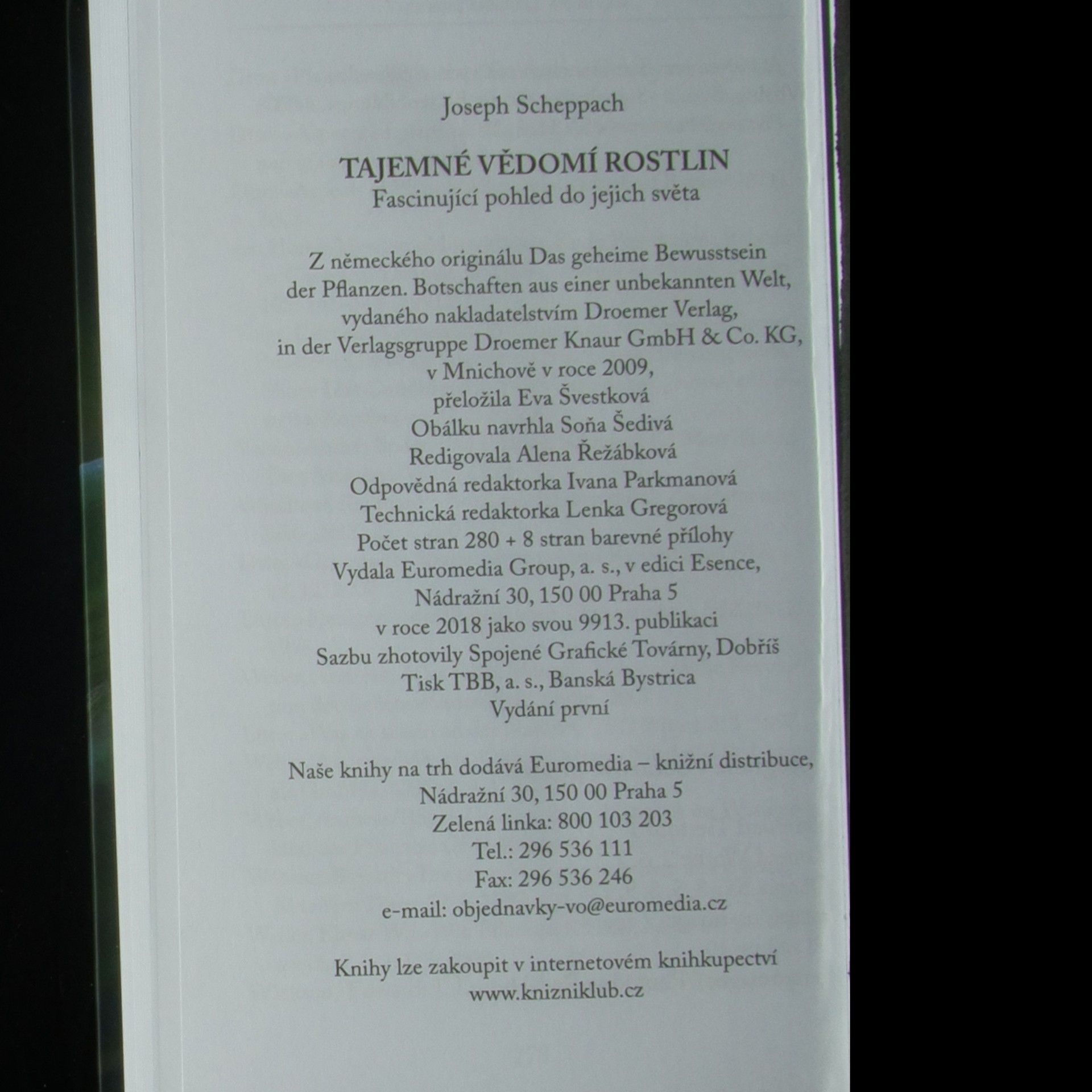 Joseph Scheppach Tajemné vědomí rostlin. Fascinující pohled do jejich světa