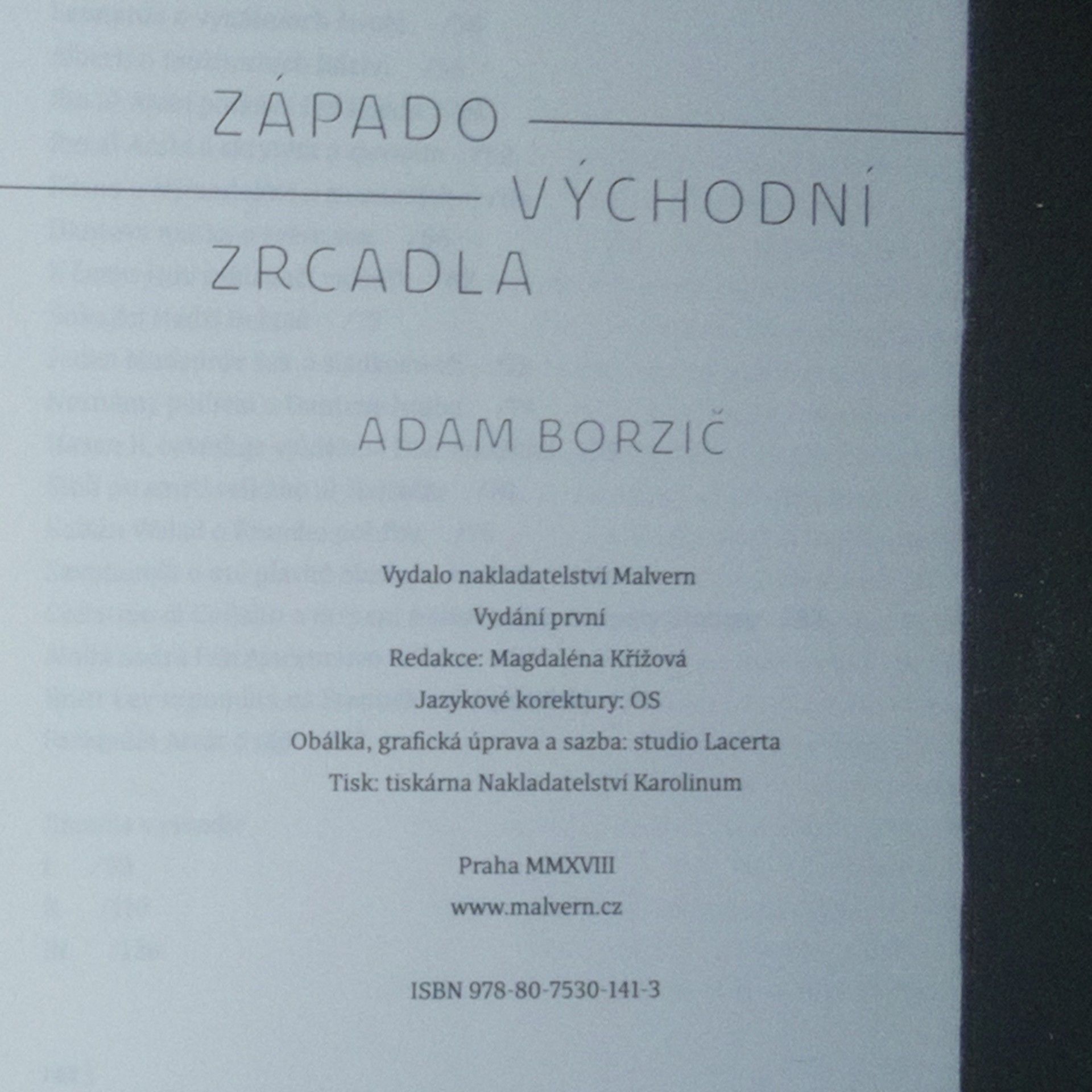 Adam Borzič Západo-východní zrcadla