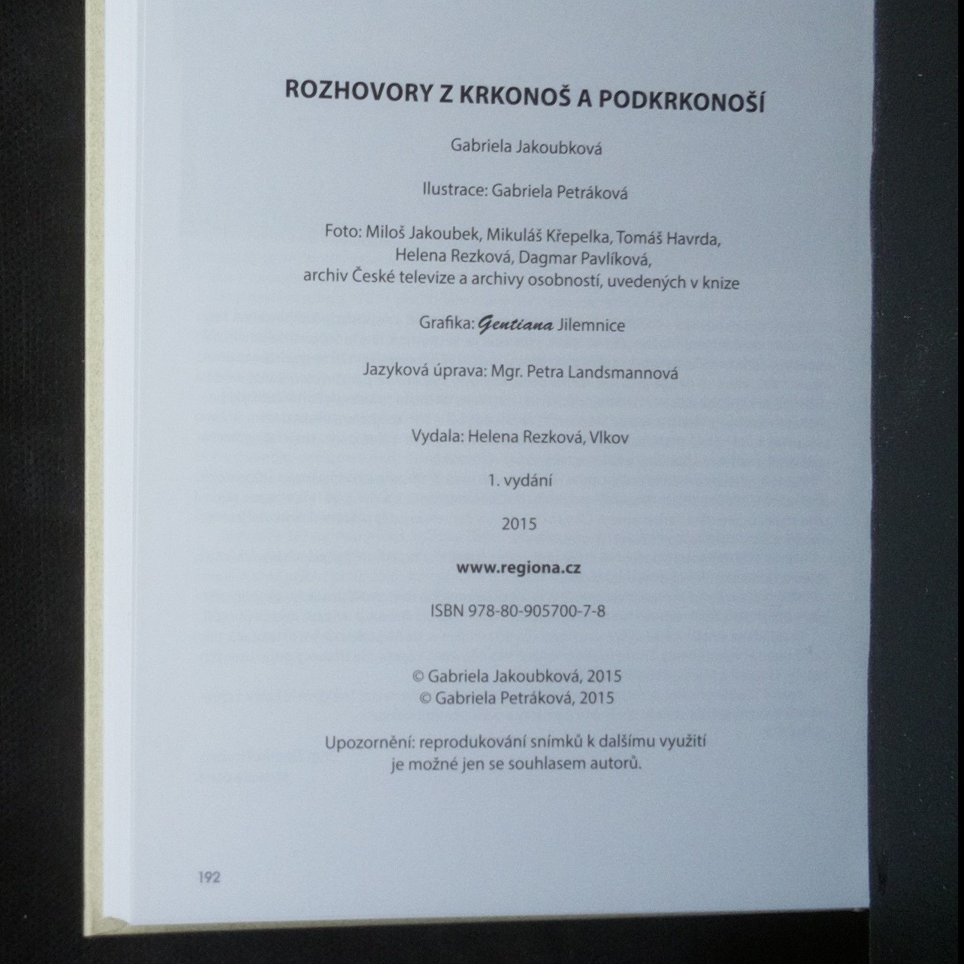 Gabriela Jakoubková Rozhovory z Krkonoš a Podkrkonoší