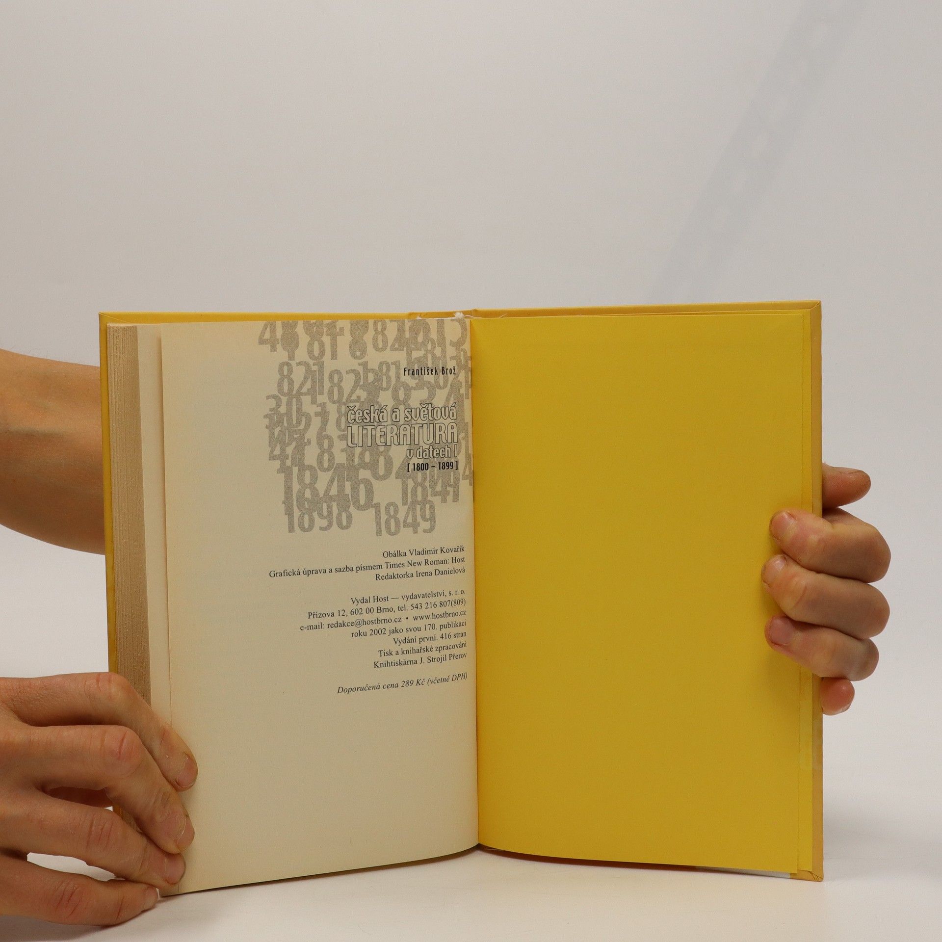 František Brož Česká a světová literatura v datech I (1800-1899)
