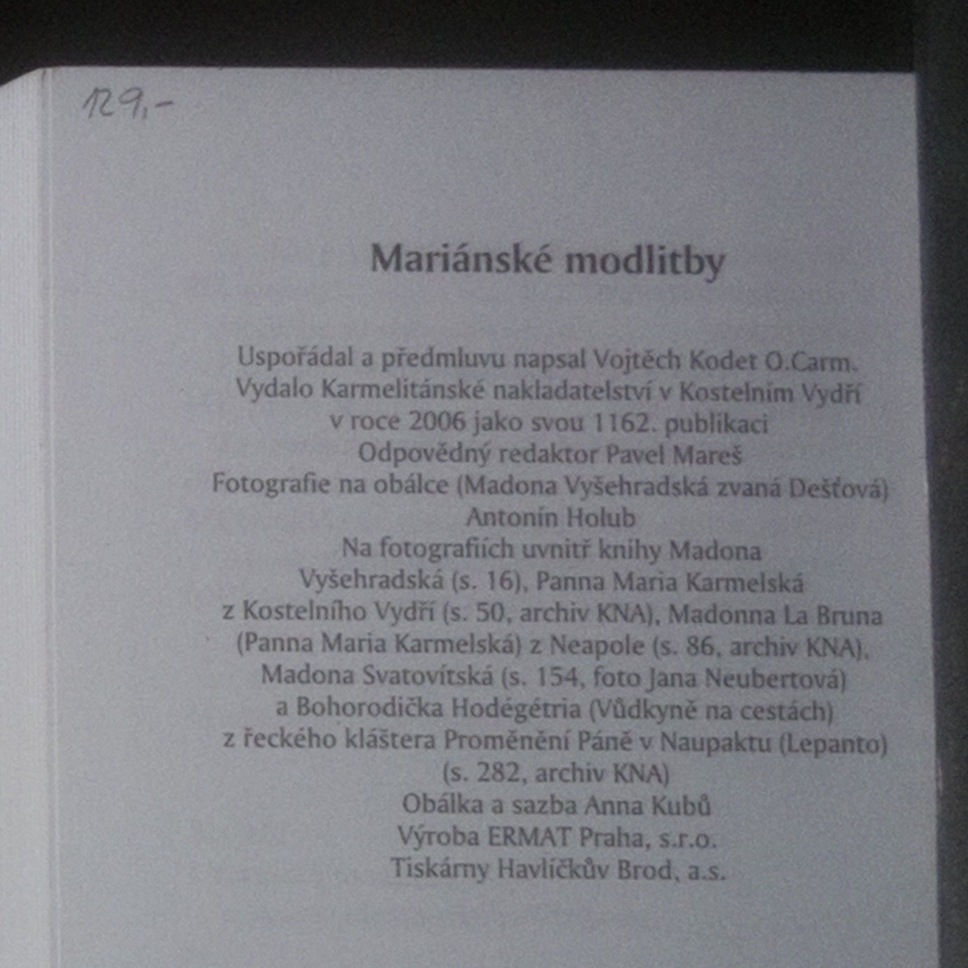 Vojtěch Kodet Mariánské modlitby
