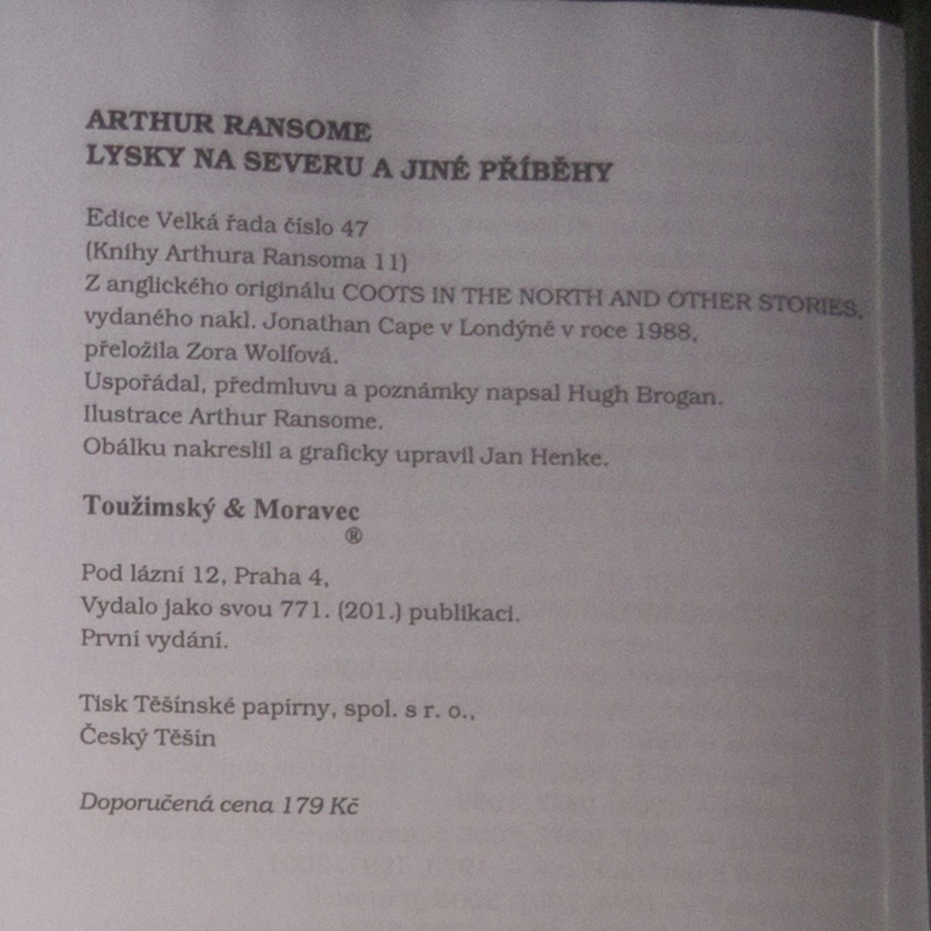 Arthur Ransome Lysky na severu a jiné příběhy