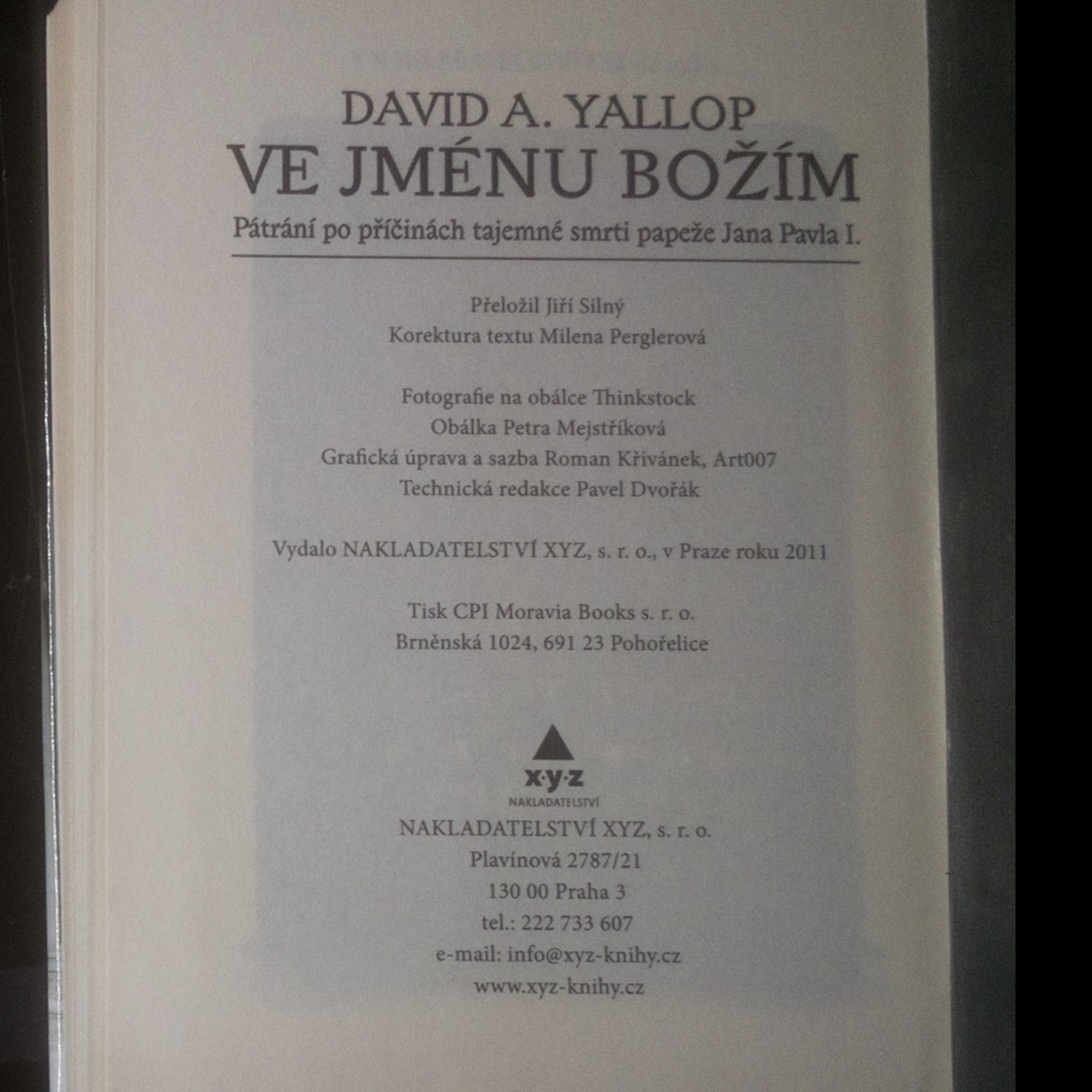 David A. Yallop Ve jménu božím