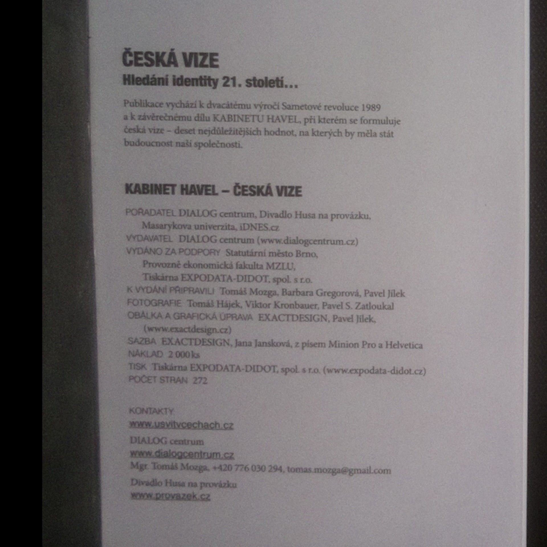 Kolektiv autorů Česká vize. Hledání identity 21. století...