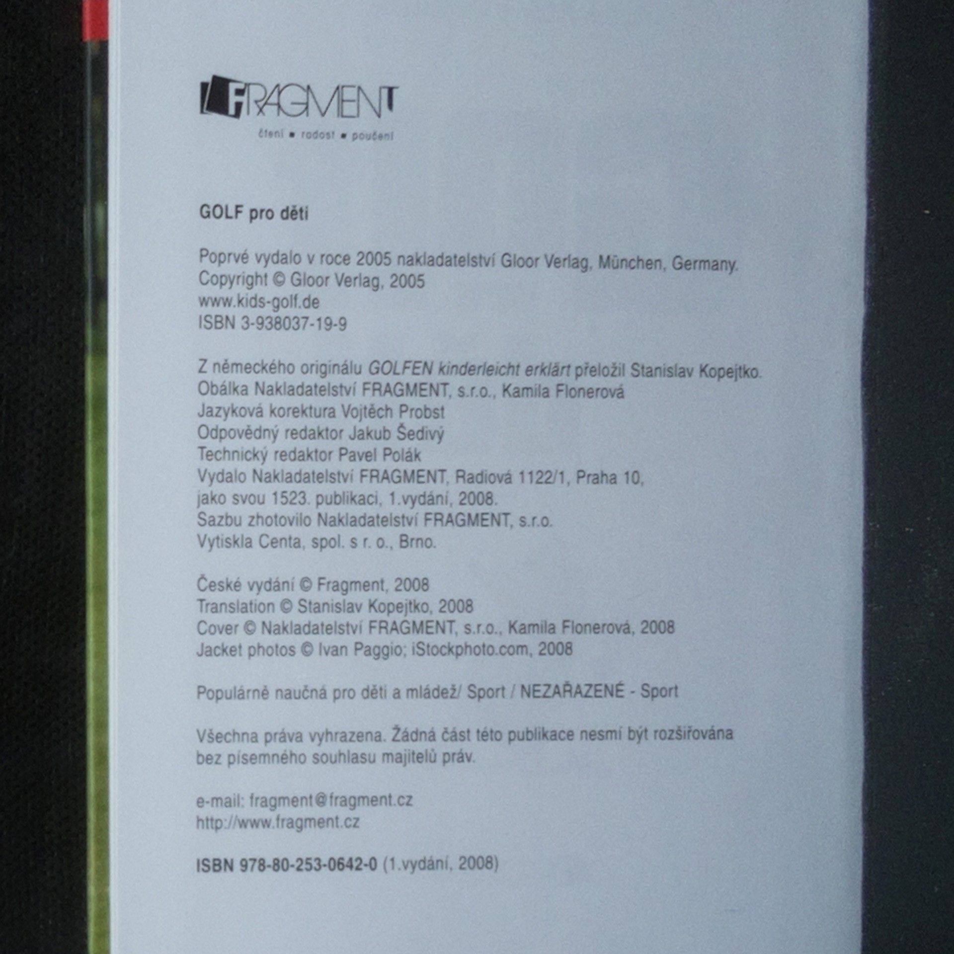 Greg Cullen Golf pro děti