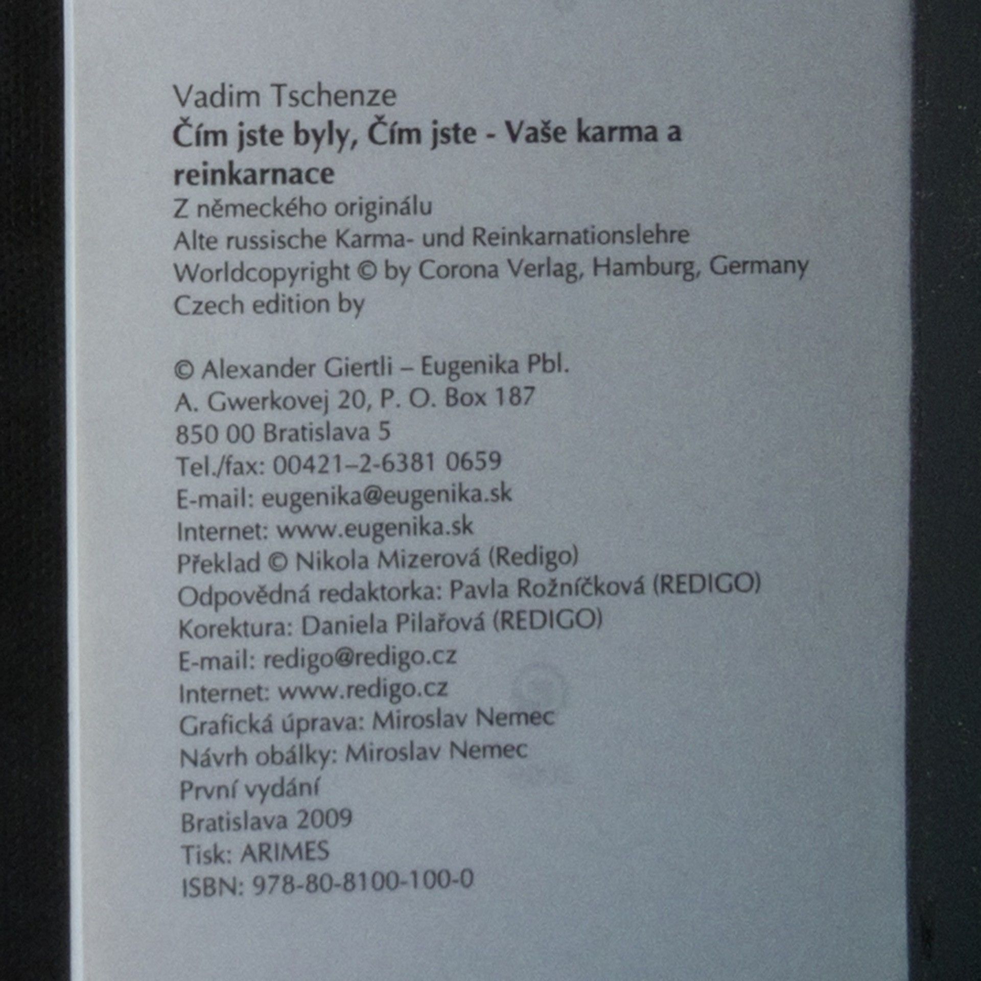 Vadim Tschenze Čím jste byli, Čím jste?