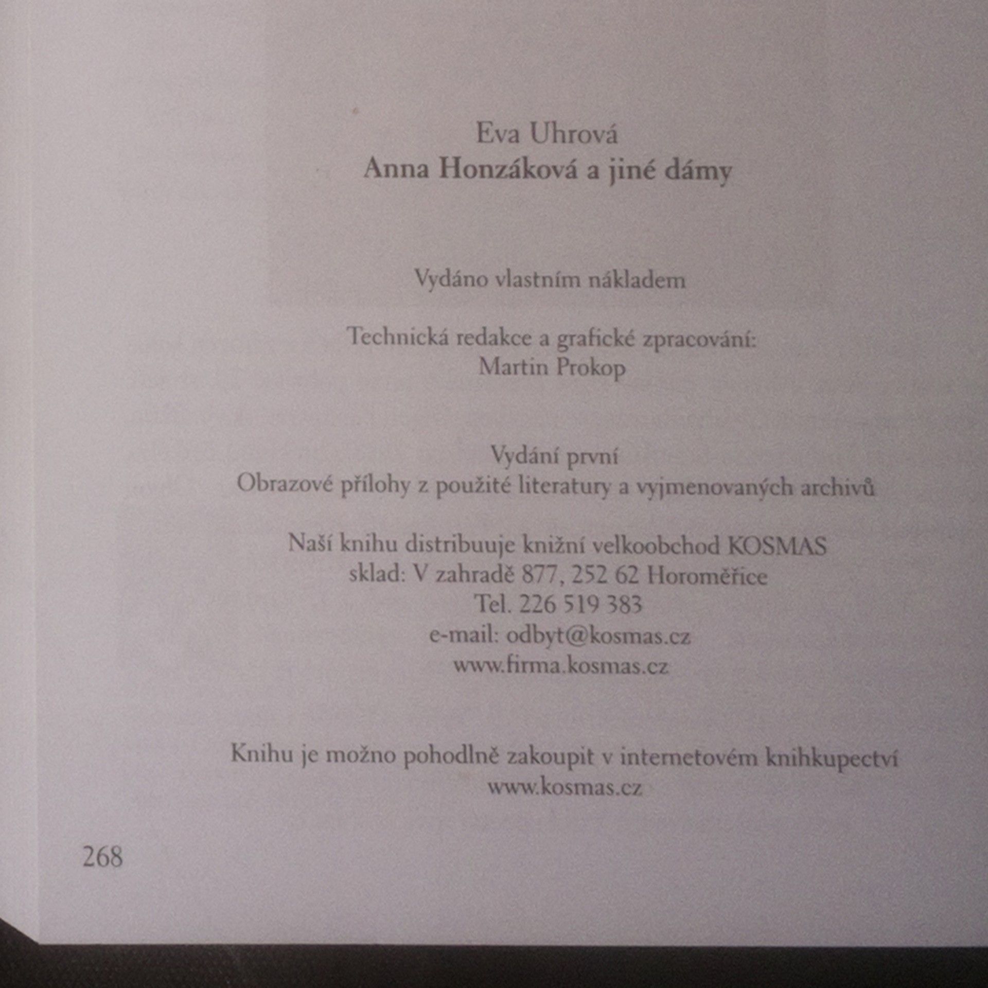 Eva Uhrová Anna Honzáková a jiné dámy