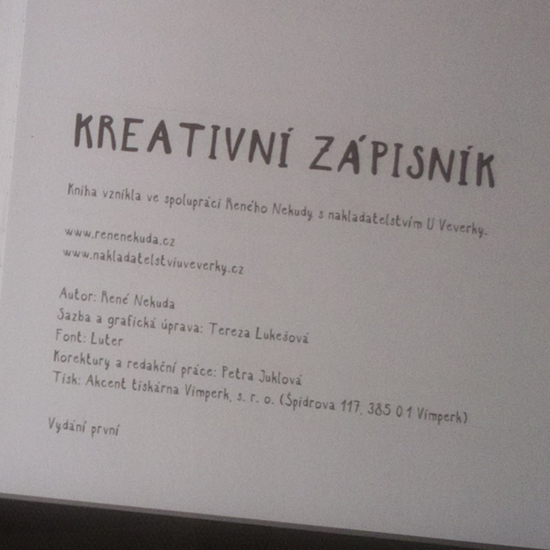 René Nekuda Kreativní zápisník