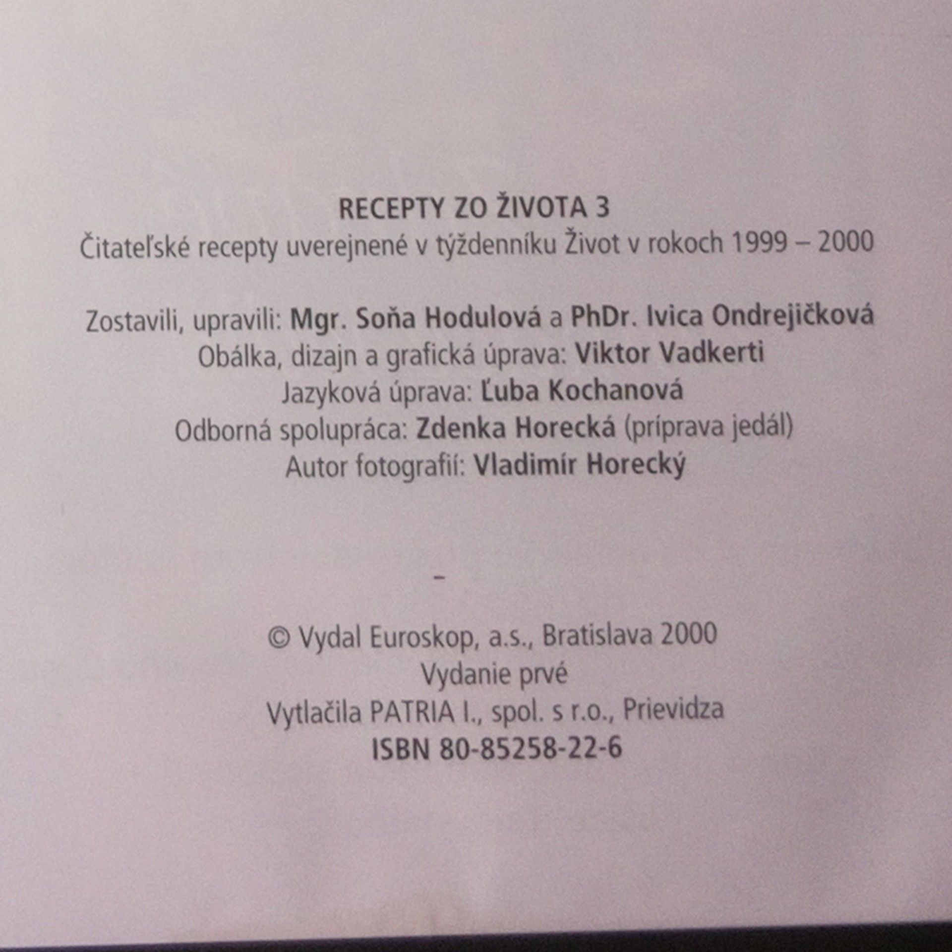 Kolektiv autorů Recepty zo života 3