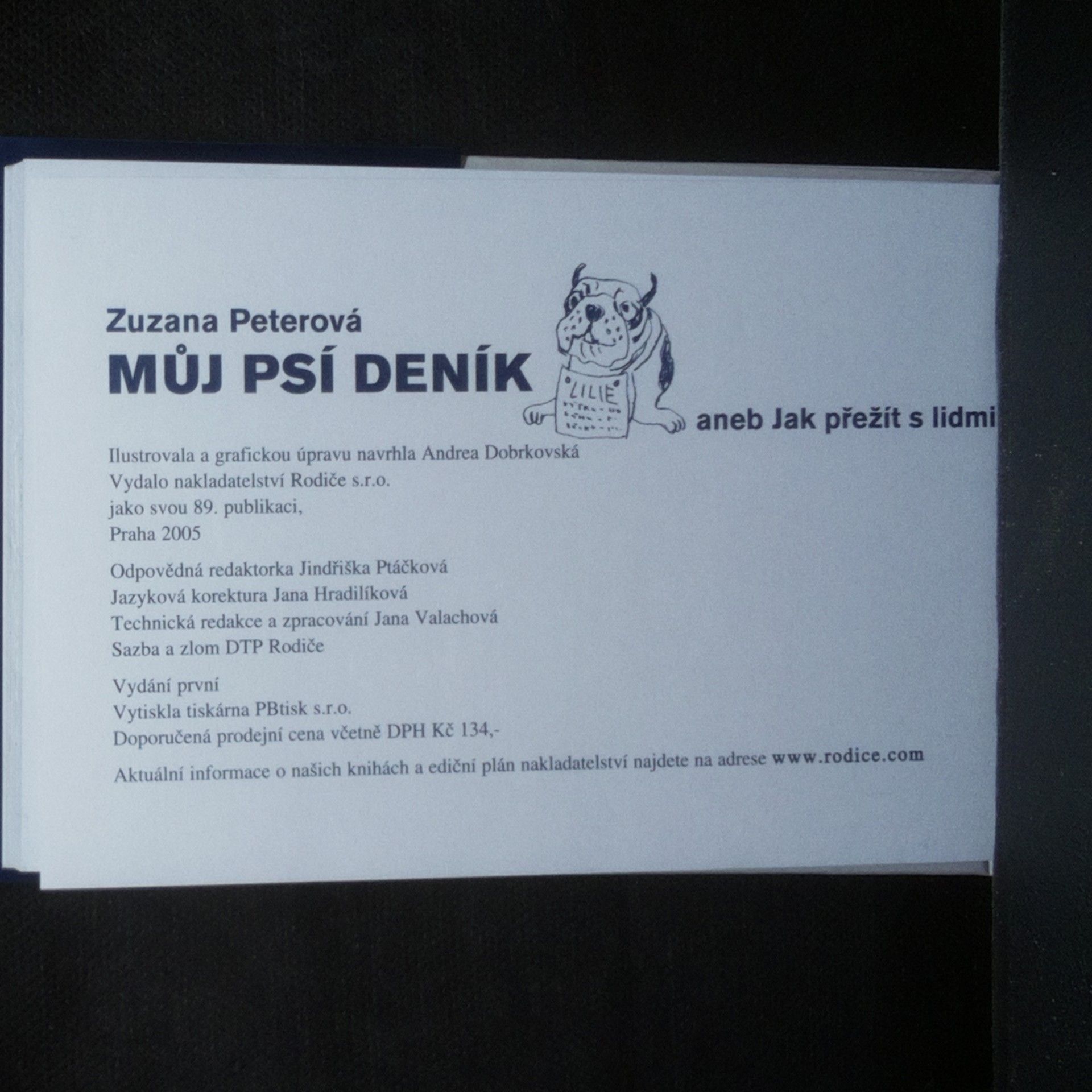 Zuzana Peterová Můj psí deník, aneb, Jak přežít s lidmi