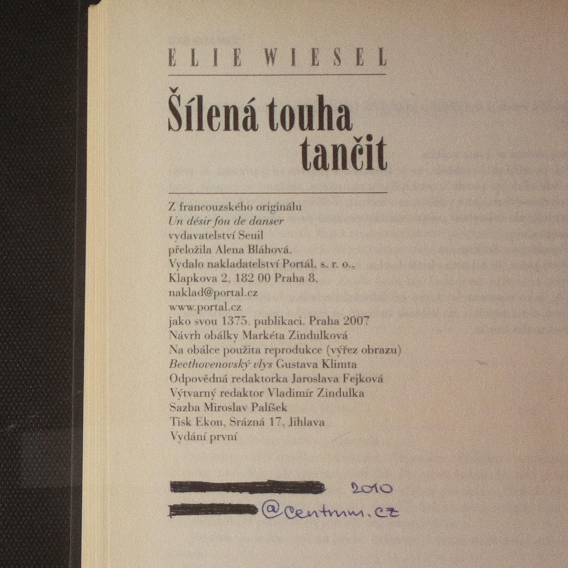 Elie Wiesel Šílená touha tančit