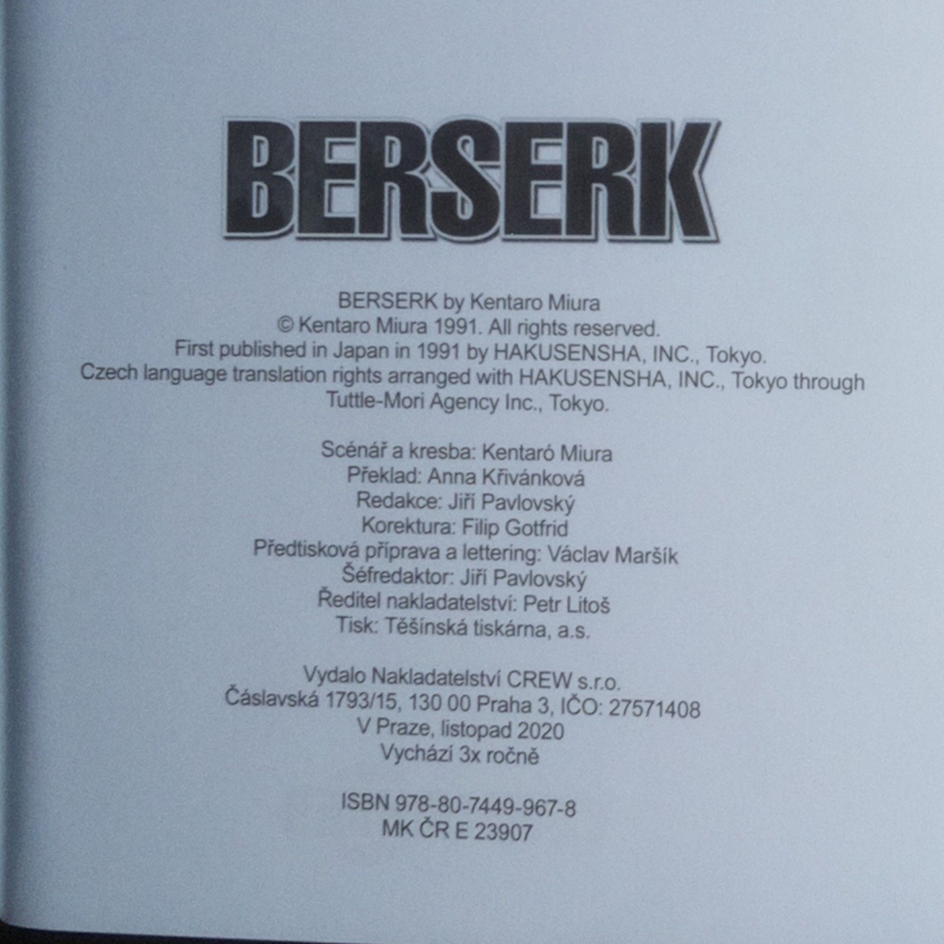 Kentaro Miura Berserk. Díl 3.