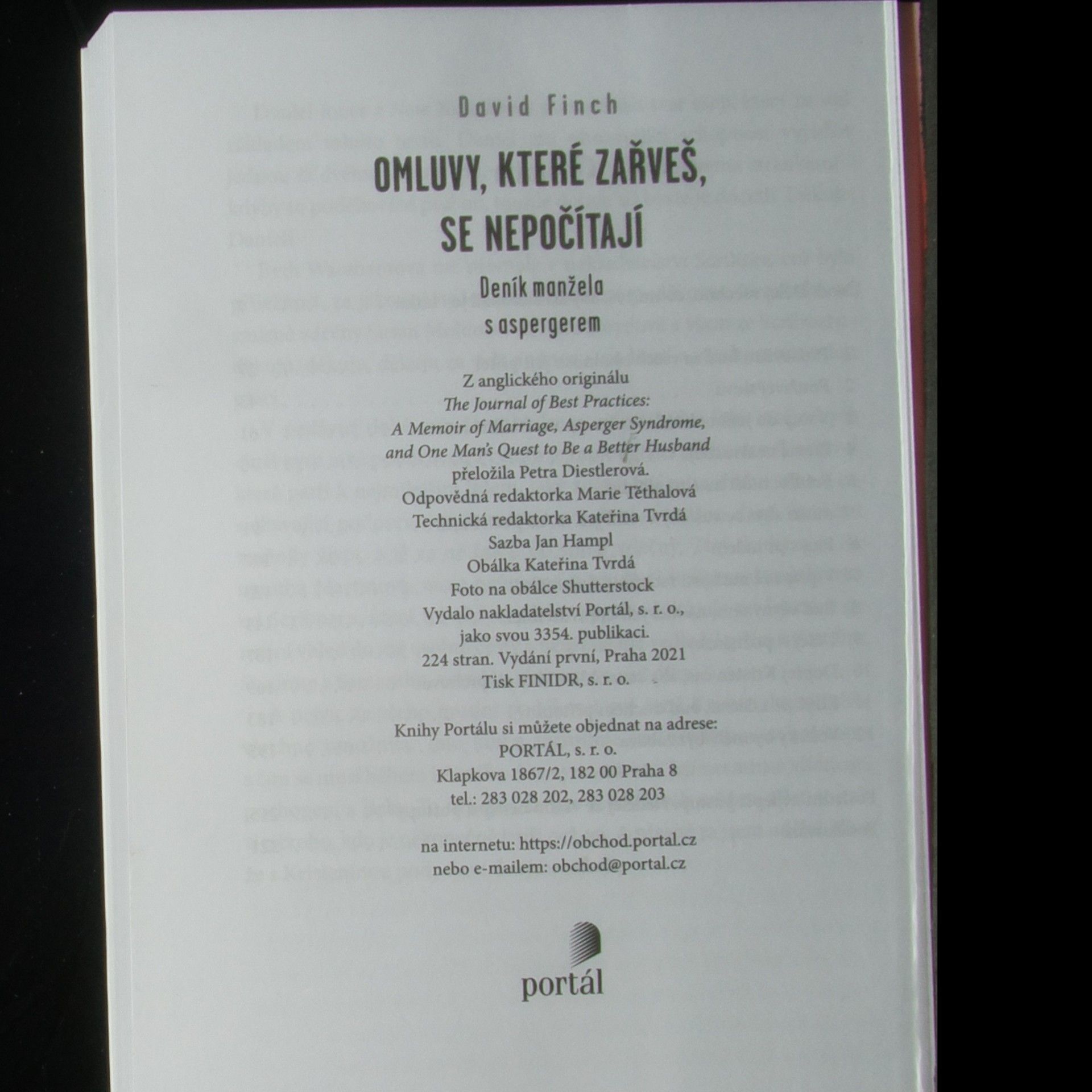 David Finch Omluvy, které zařveš, se nepočítají : Deník manžela s aspergerem