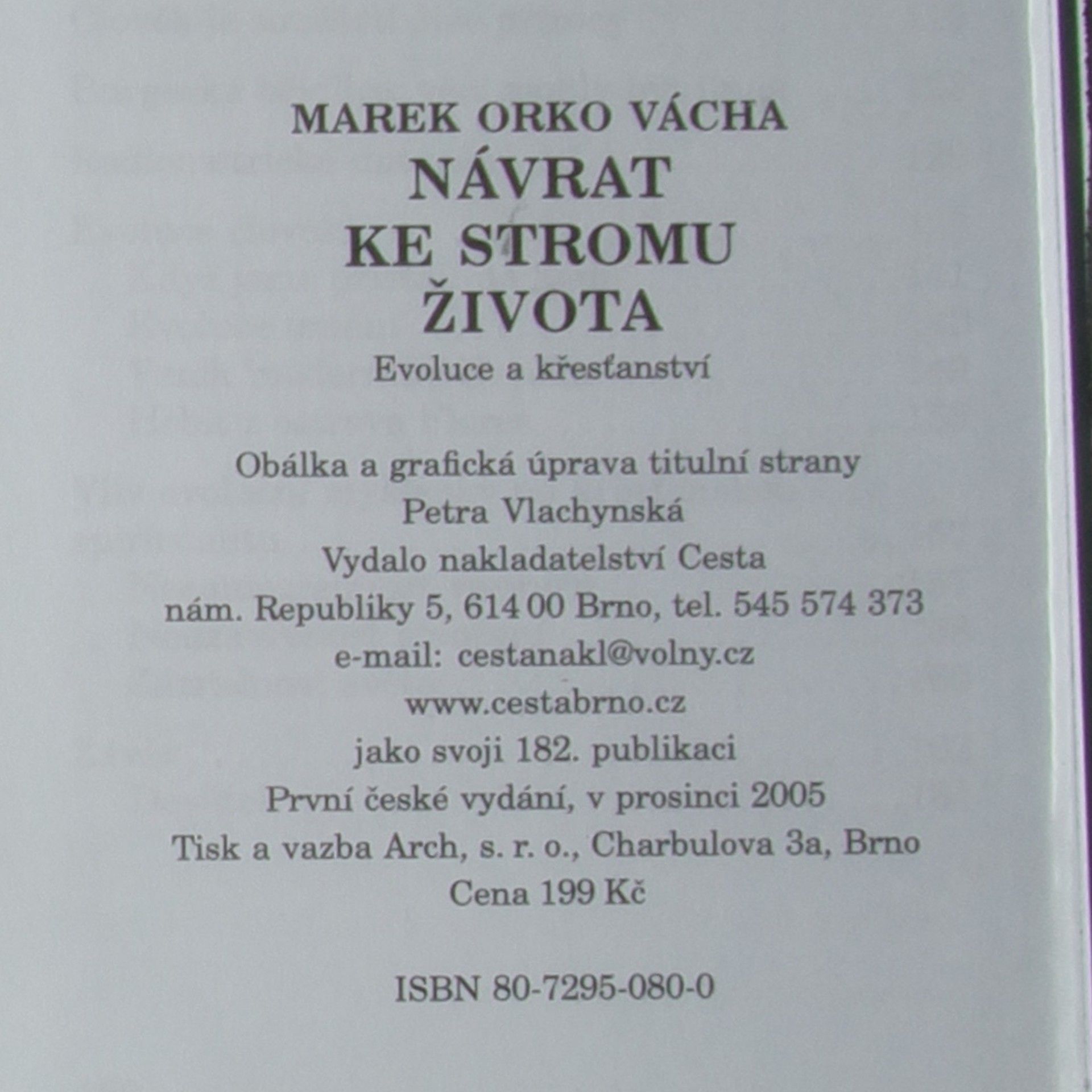 Marek Orko Vácha Návrat ke Stromu života. Evoluce a křesťanství