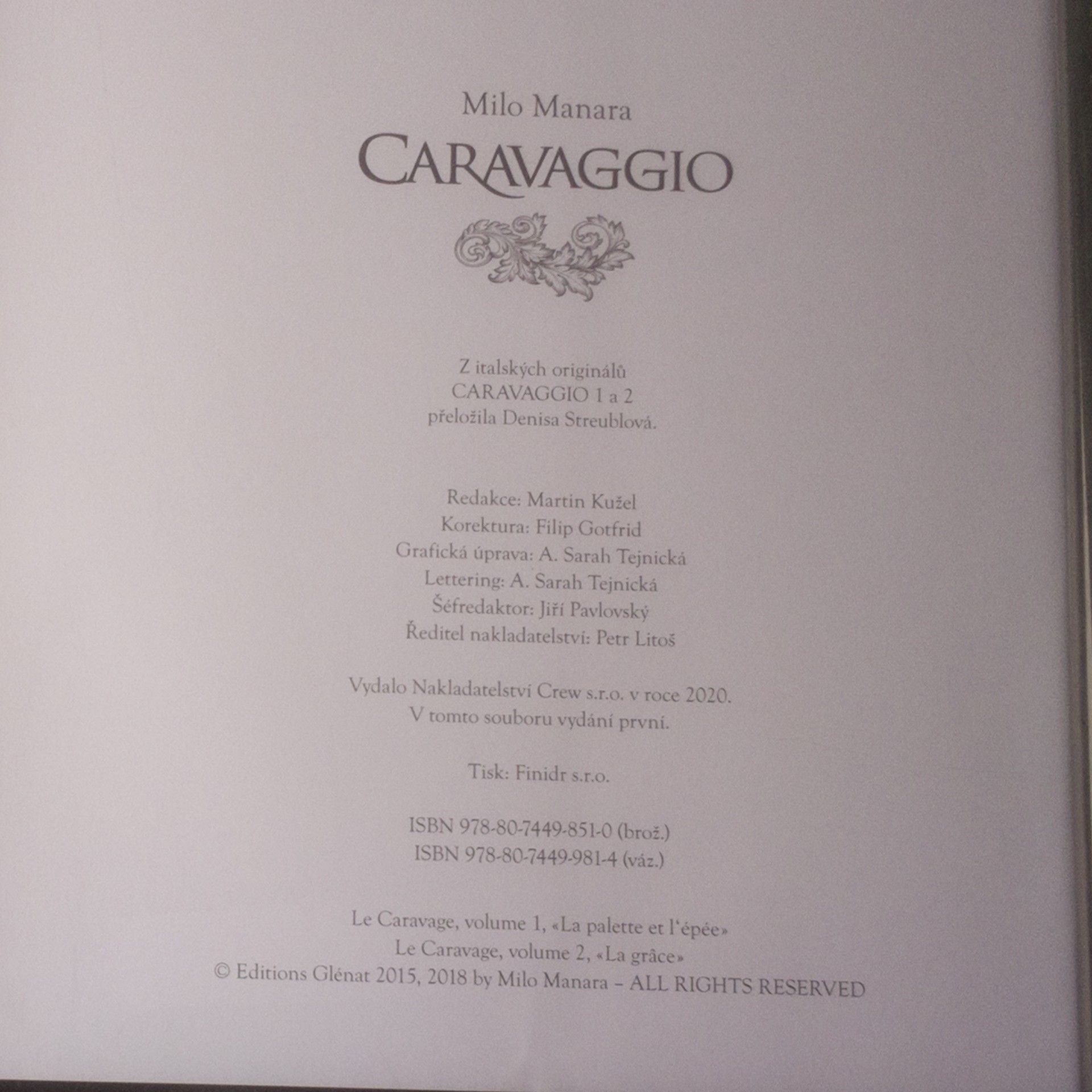 Milo Manara Caravaggio