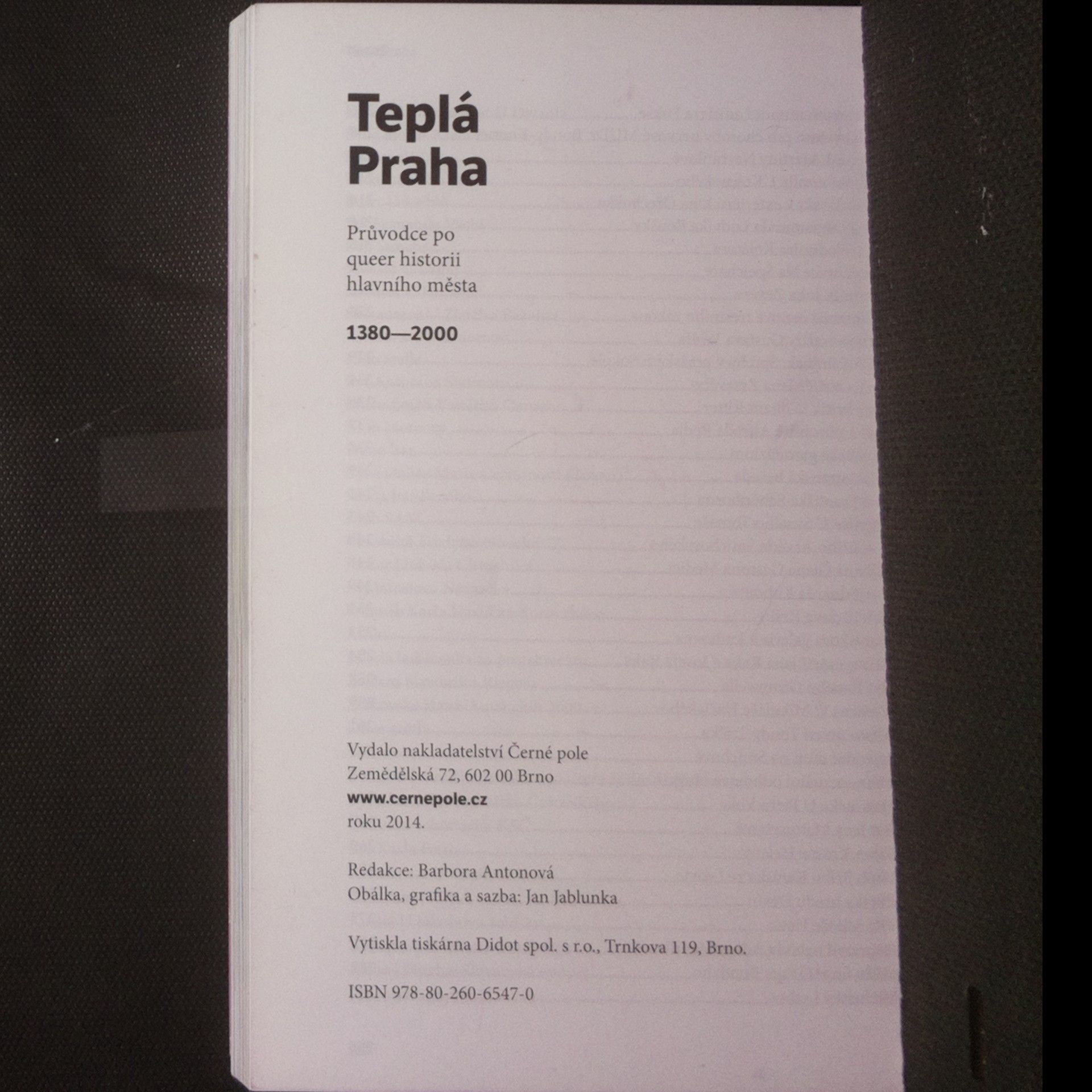 Jan Seidl Teplá Praha: Průvodce po queer historii hlavního města 1380-2000
