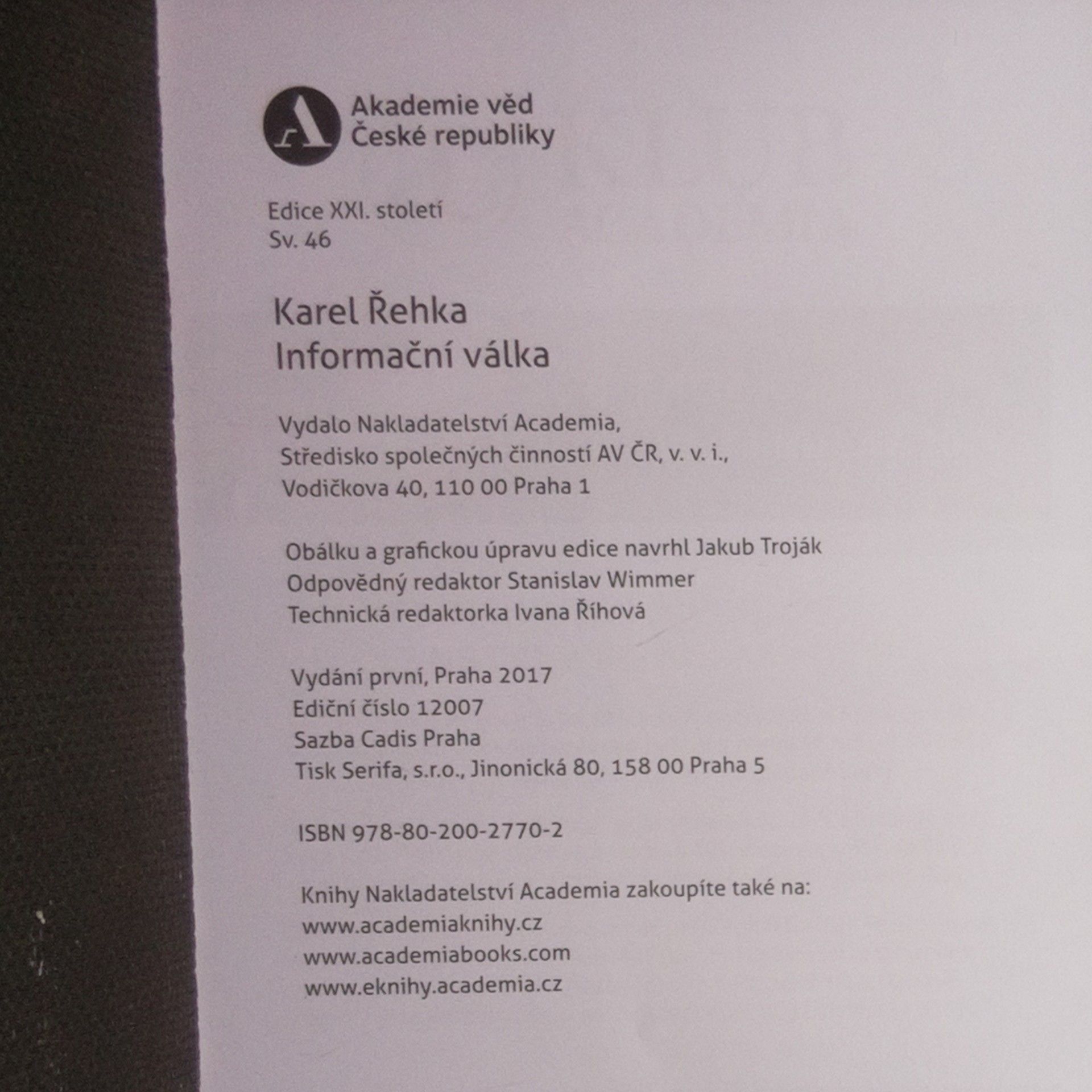 Karel Řehka Informační válka