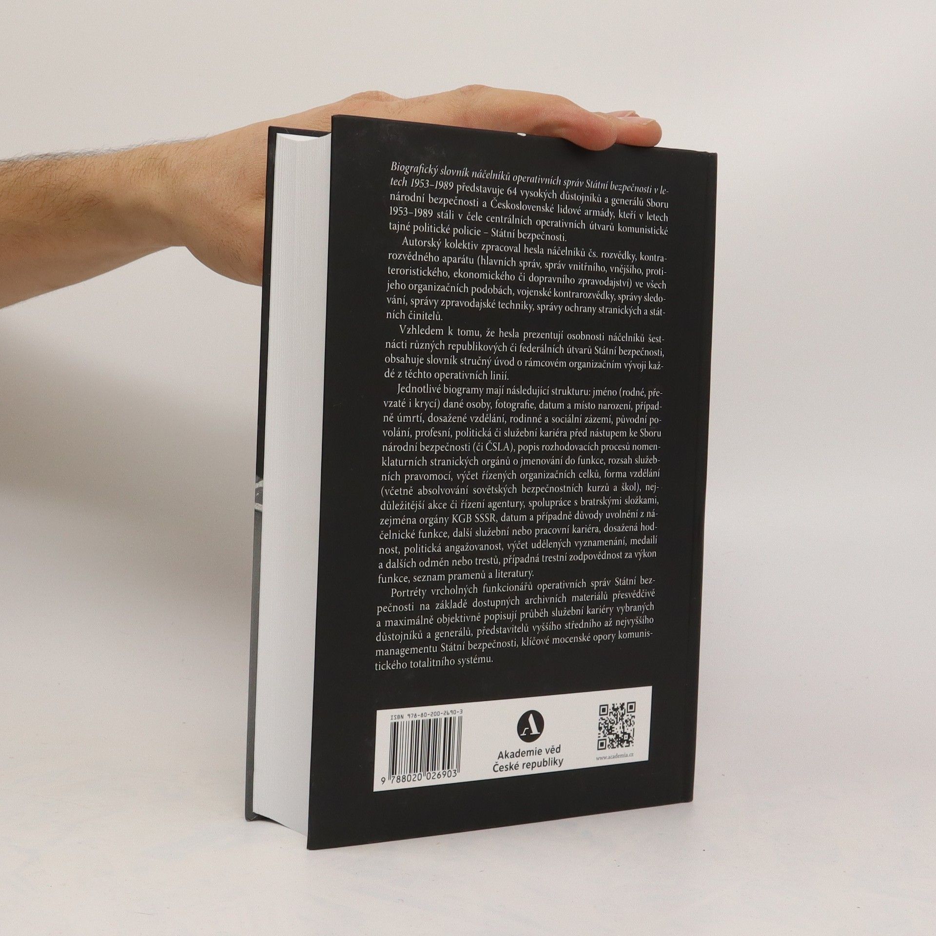 Various authors Biografický slovník náčelníků operativních správ Státní bezpečnosti v letech 1953-1989