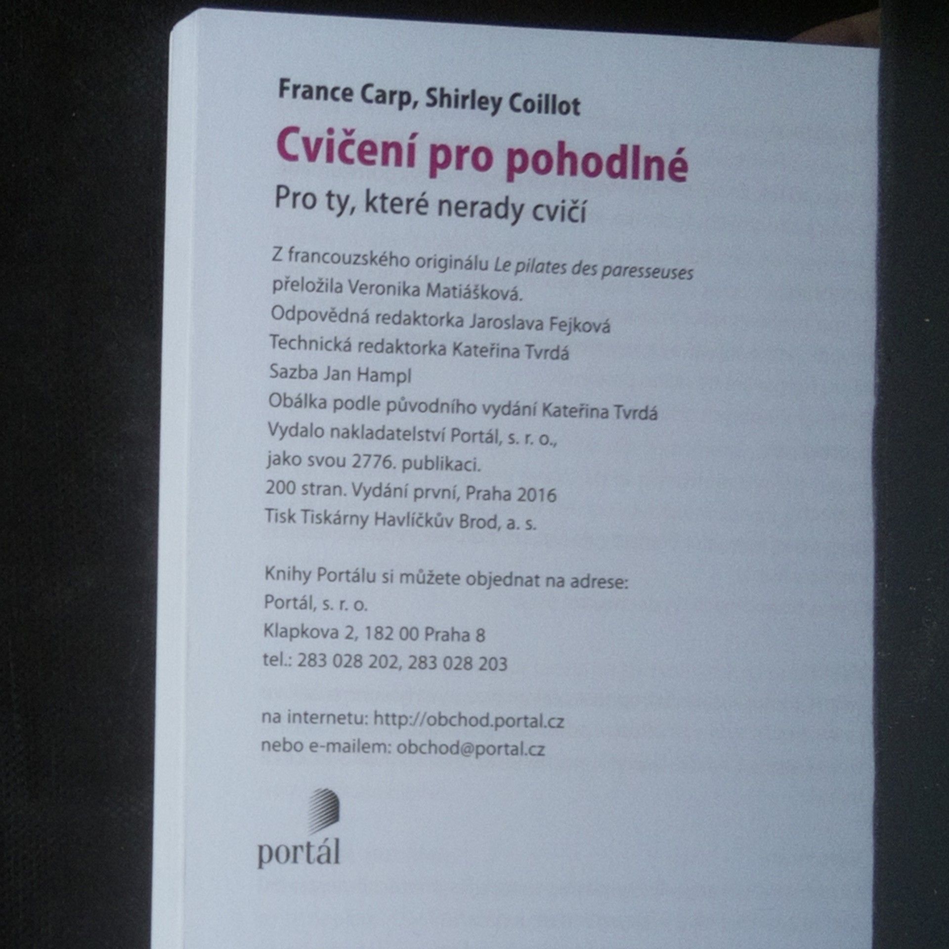 France Carp Cvičení pro pohodlné : pro ty, které nerady cvičí