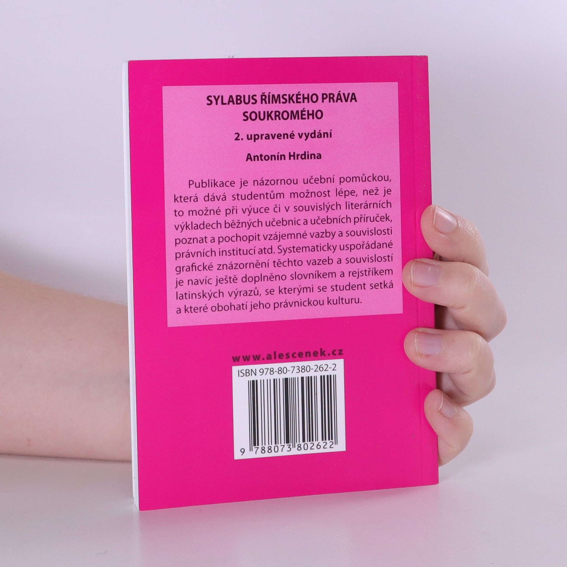 Ignác Antonín Hrdina Sylabus římského práva soukromého