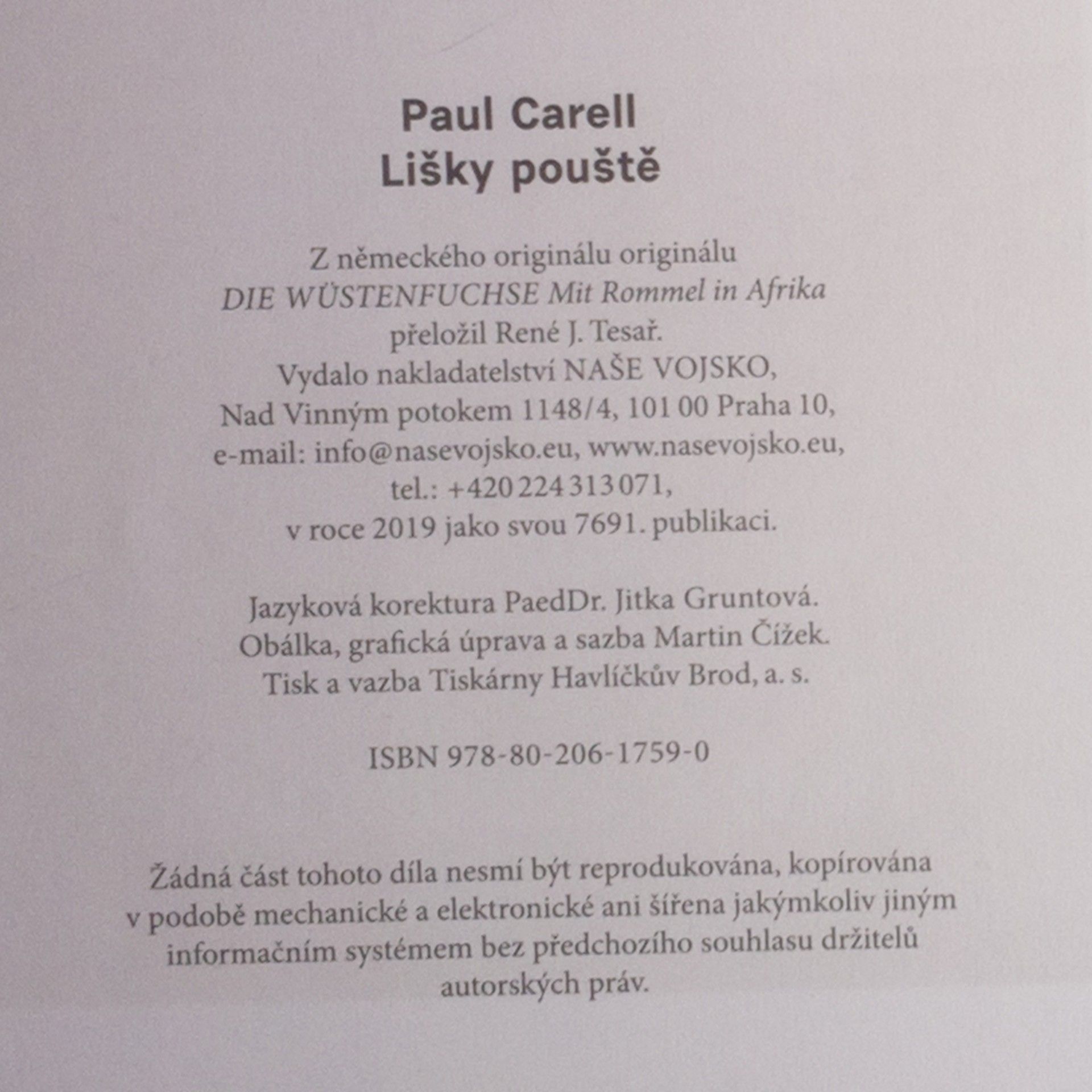 Paul Carell Lišky pouště