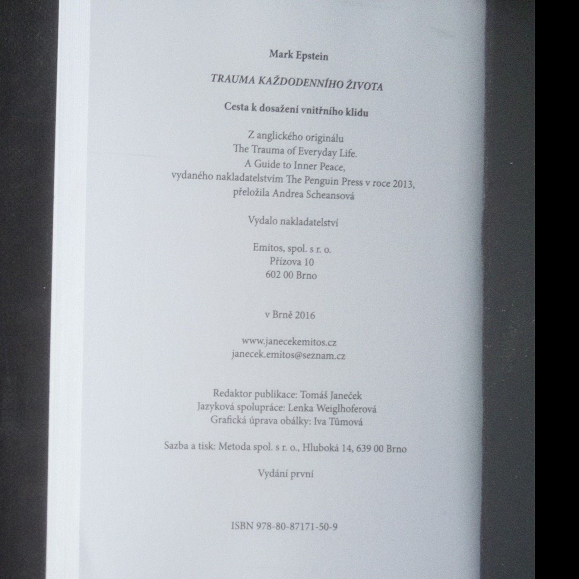 Mark Epstein Trauma každodenního života