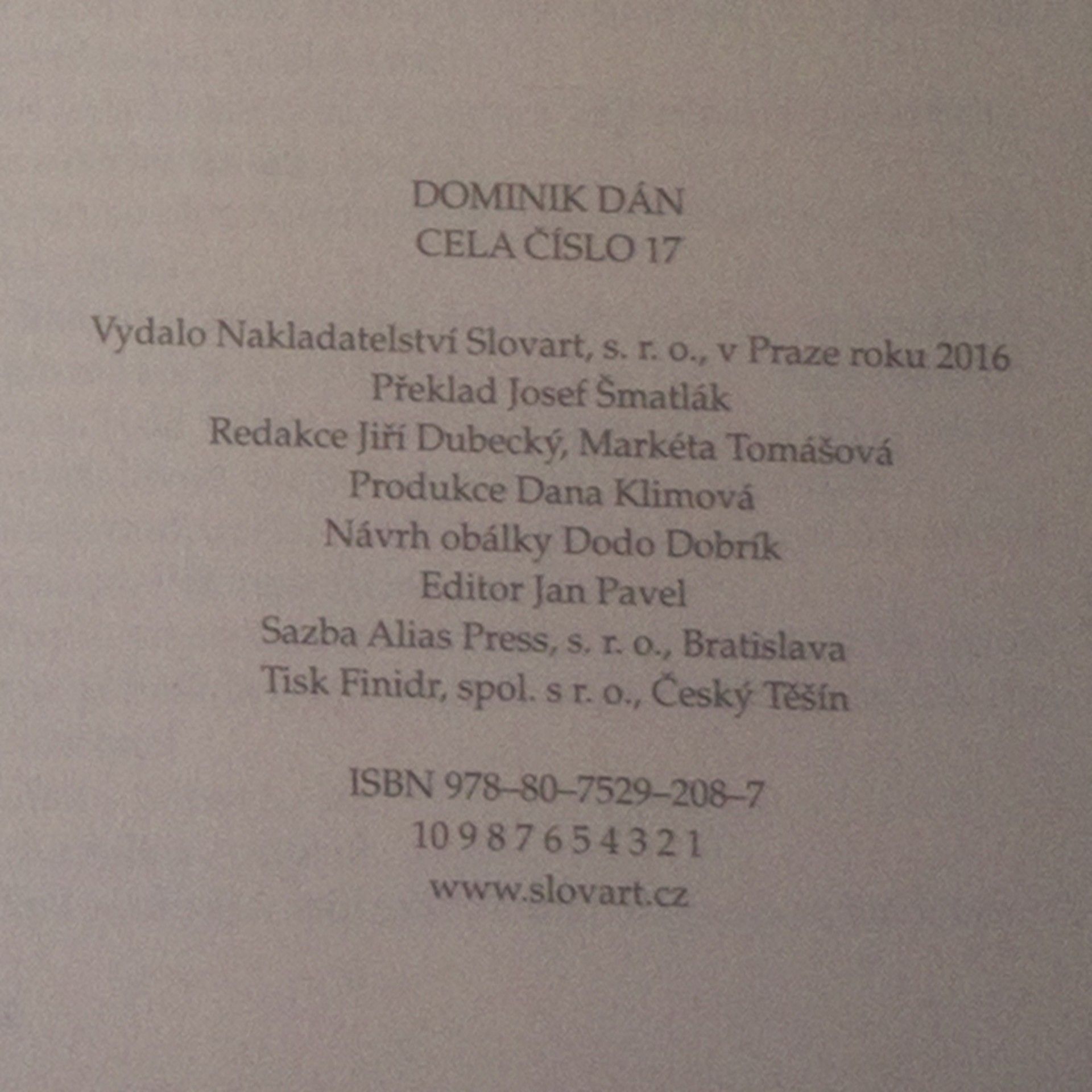 Dominik Dán Cela číslo 17