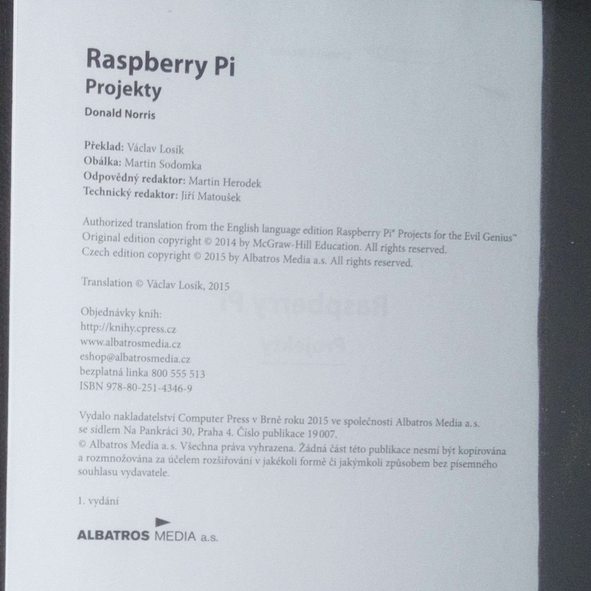 Donald Norris Raspberry Pi: Projekty