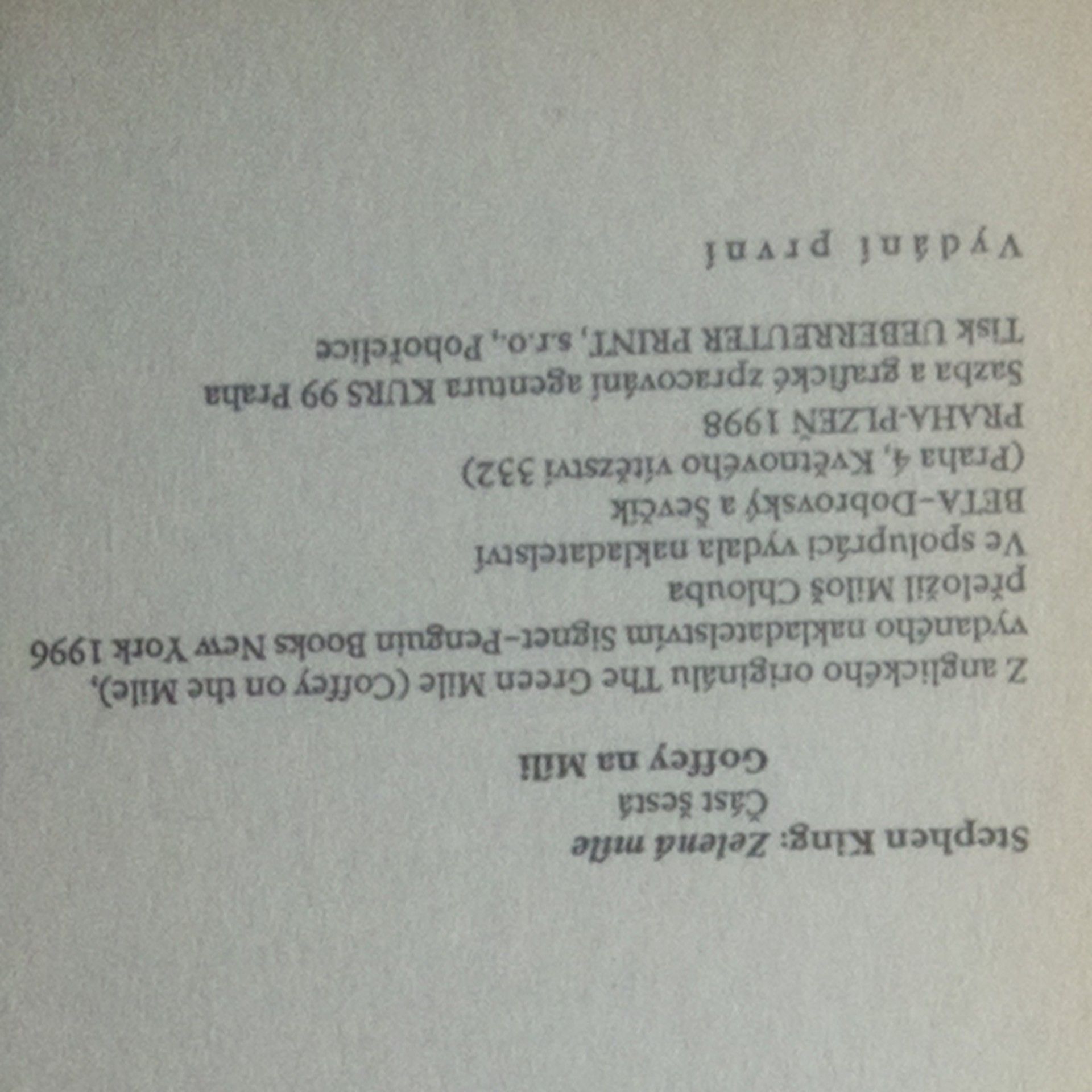 Stephen King Zelená míle 1-6