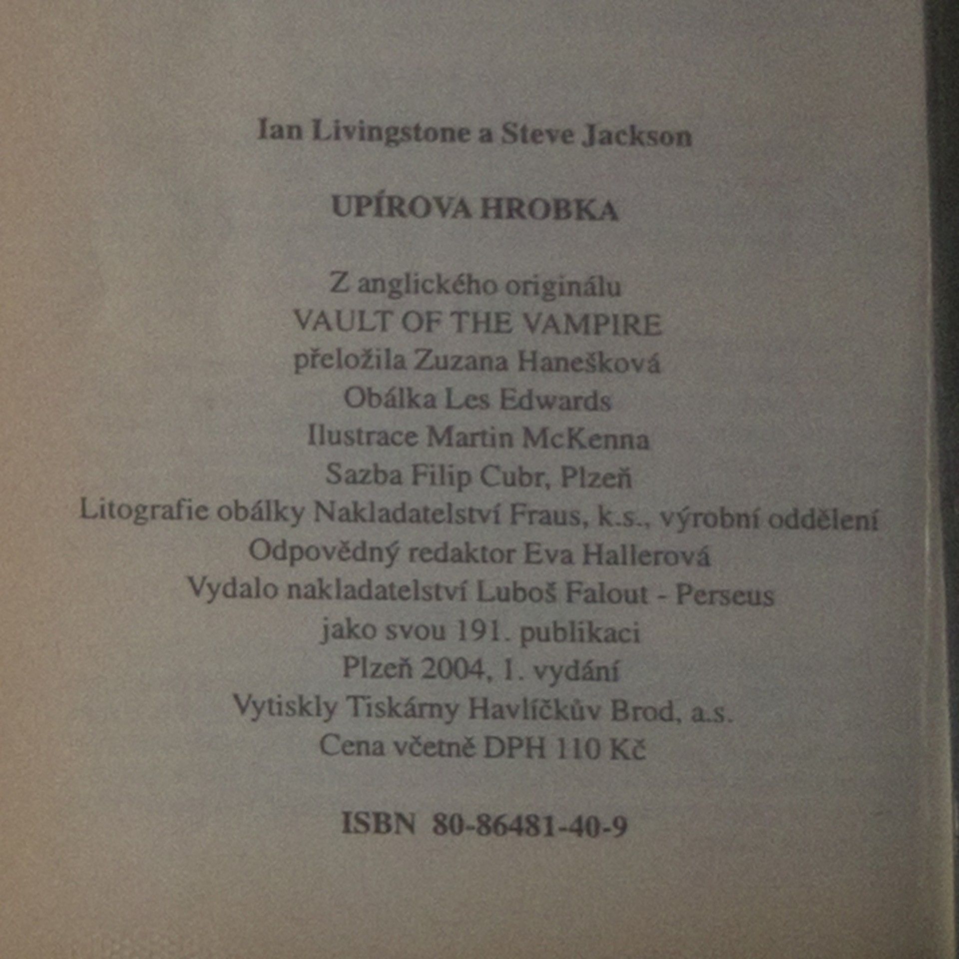 Steve Jackson Upírova hrobka