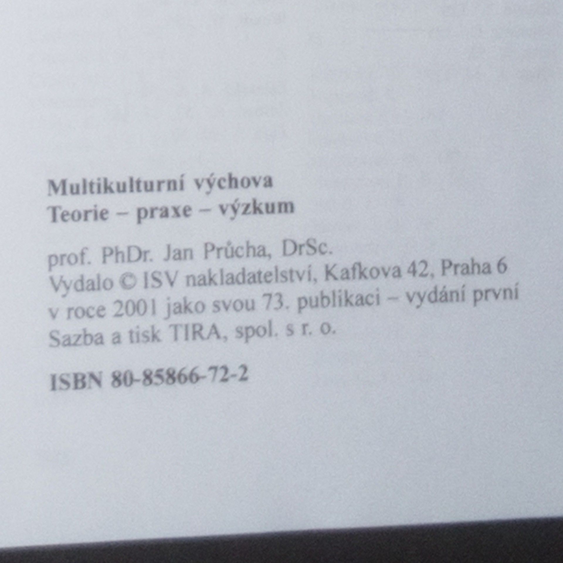 Jan Průcha Multikulturní výchova