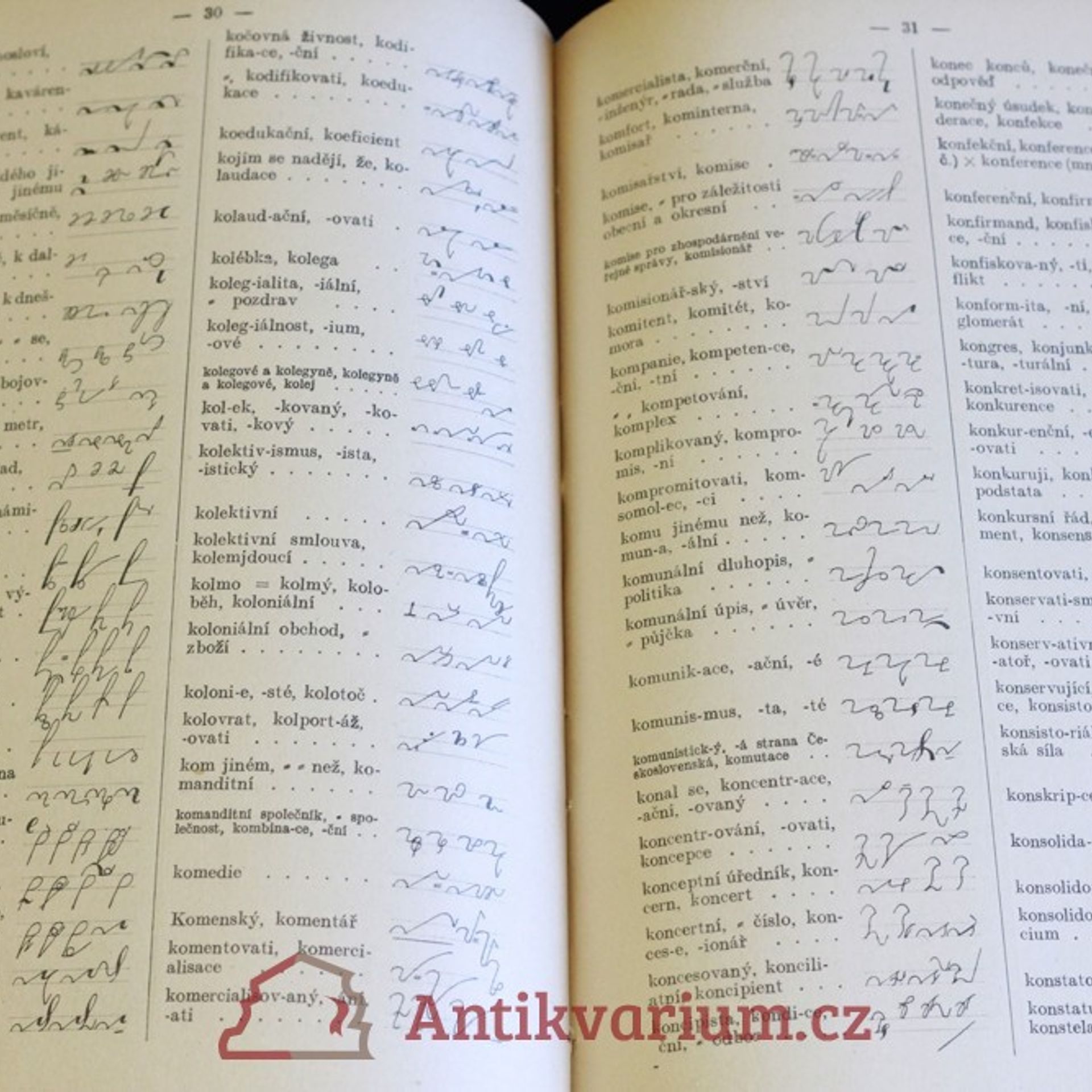 Miroslav Unger Slovník komorních zkratek soustavy Mikulíkovy-Heroutovy