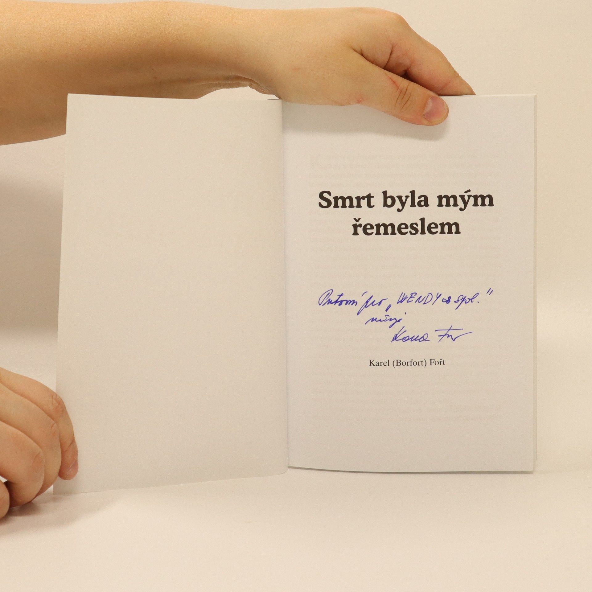 Karel Fořt Smrt byla mým řemeslem