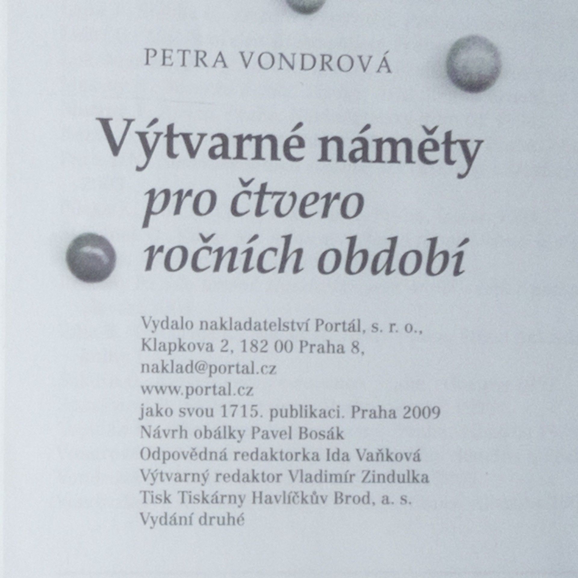 Petra Vondrová Výtvarné náměty pro čtvero ročních období
