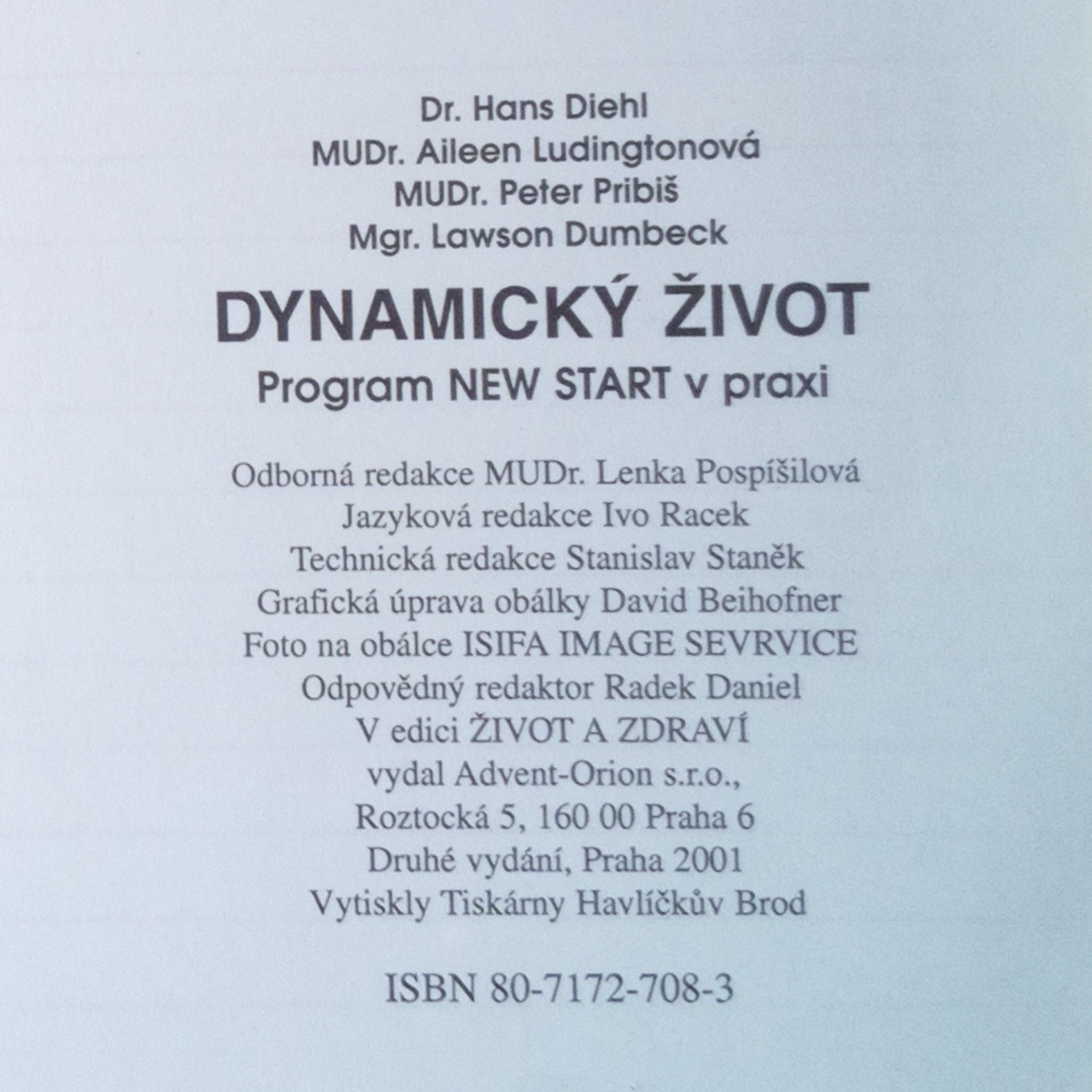 Hans Diehl Dynamický život. Program New start v praxi