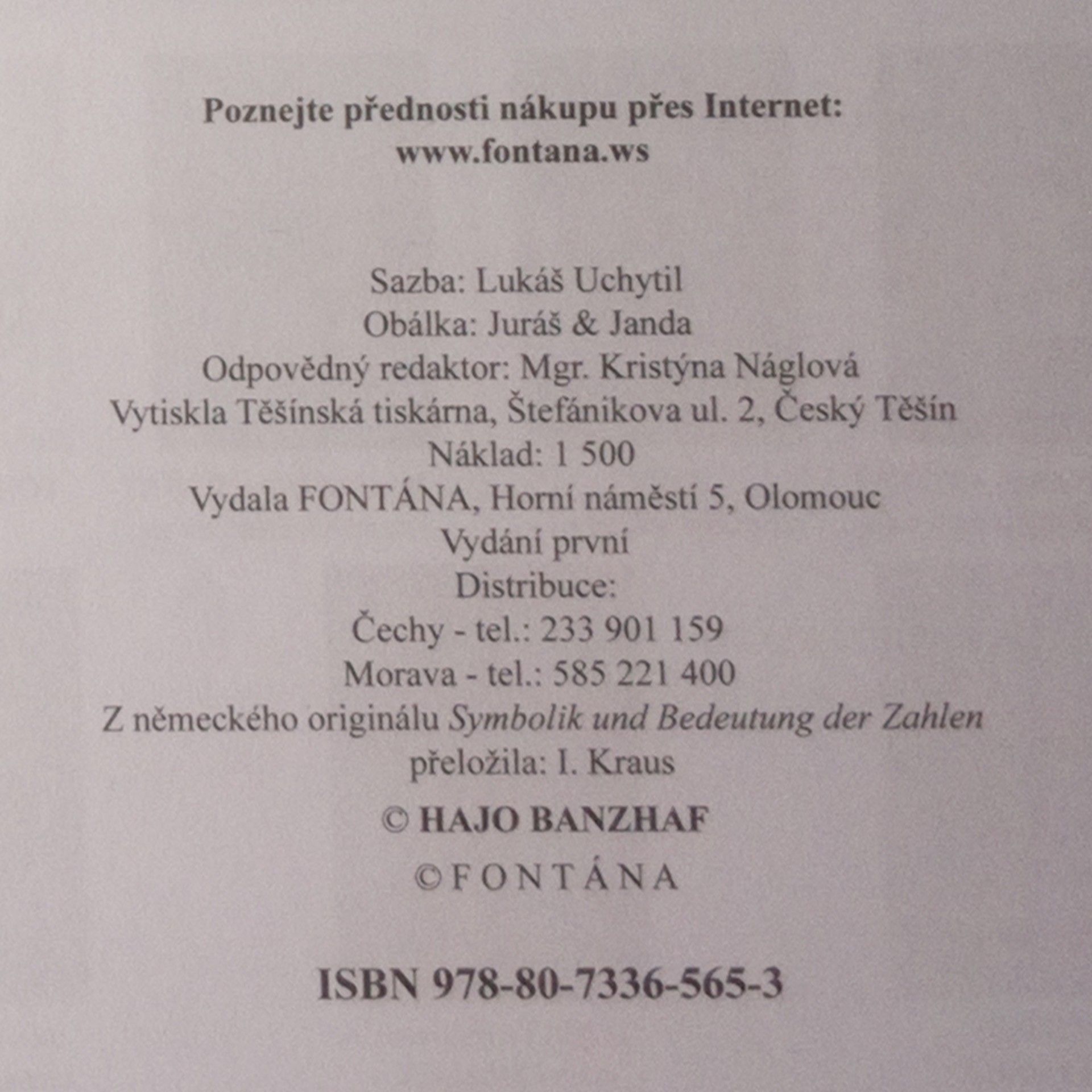 Hajo Banzhaf Symbolika čísel a numerologie