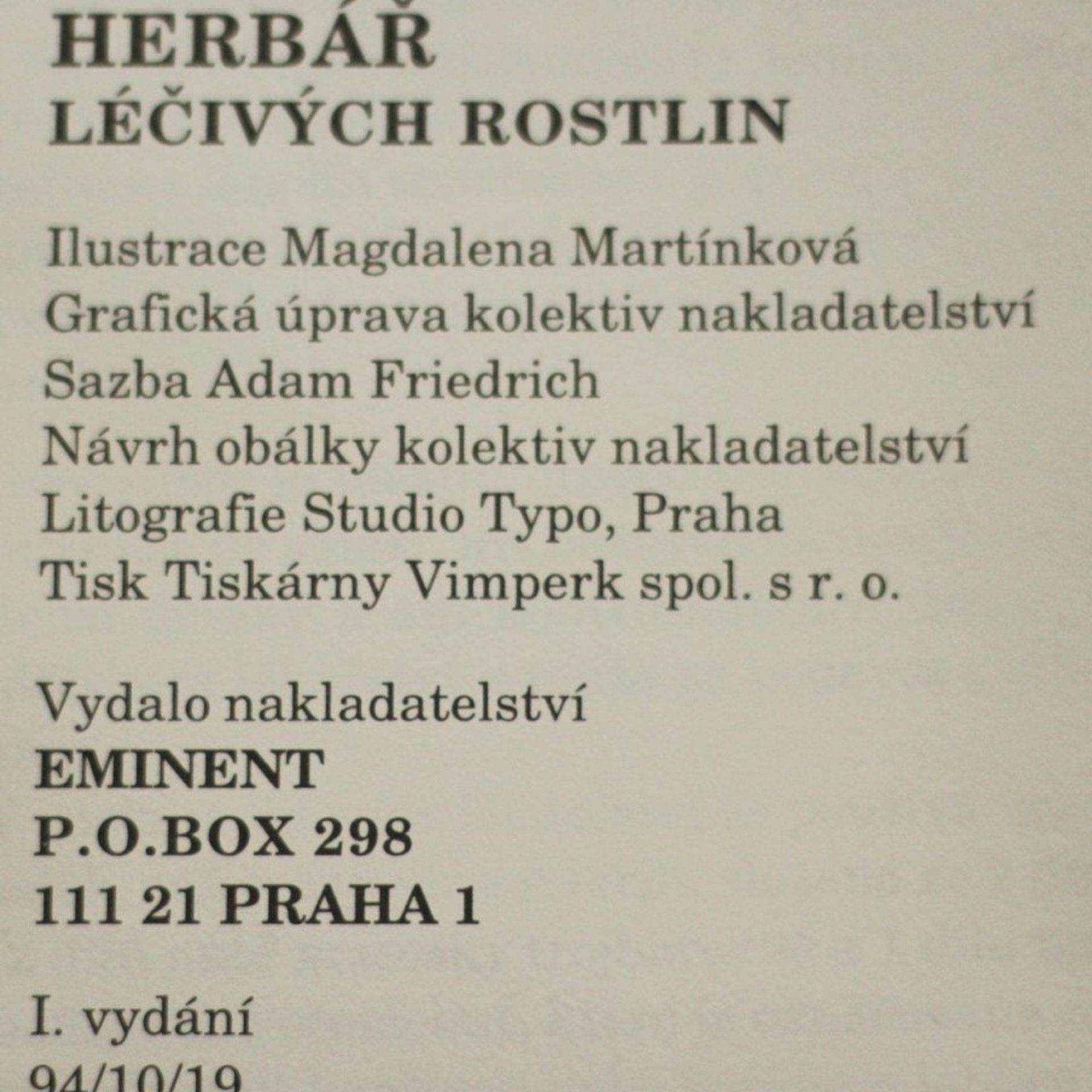 Magdalena Martínková Herbář léčivých rostlin. Díl 1-7