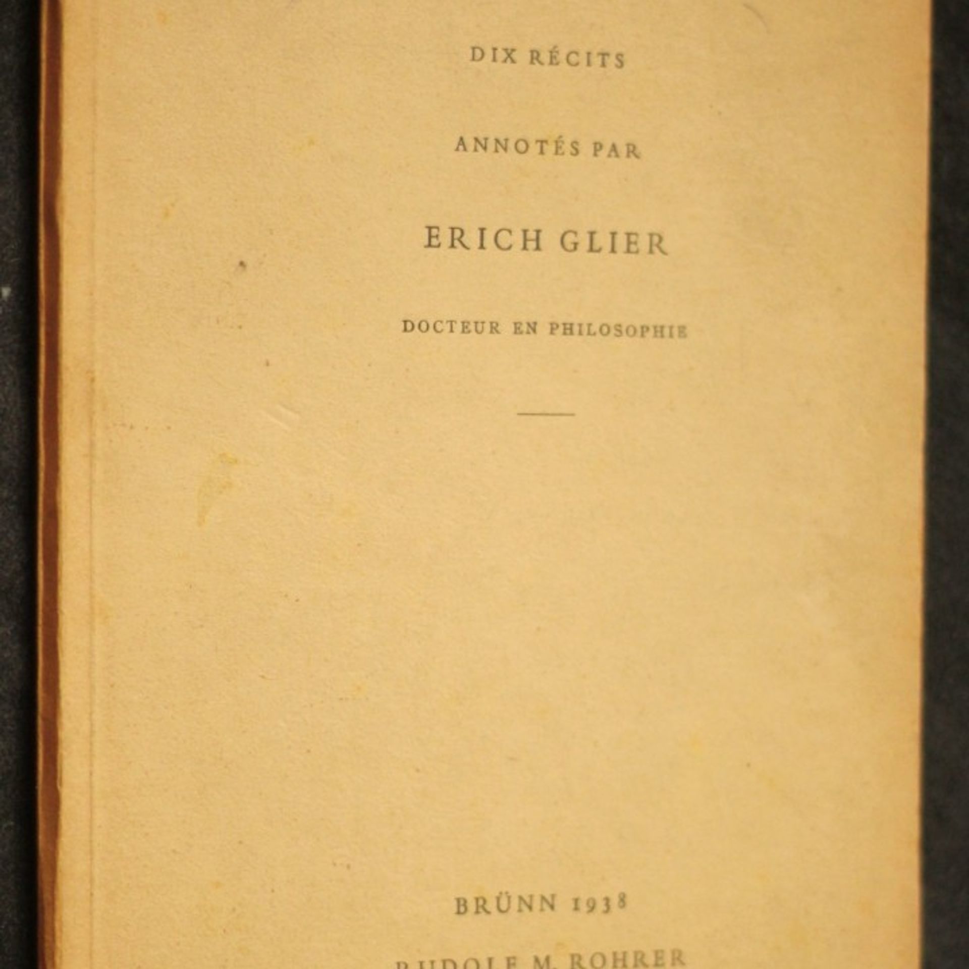 Erich Glier La grande guerre dix récits